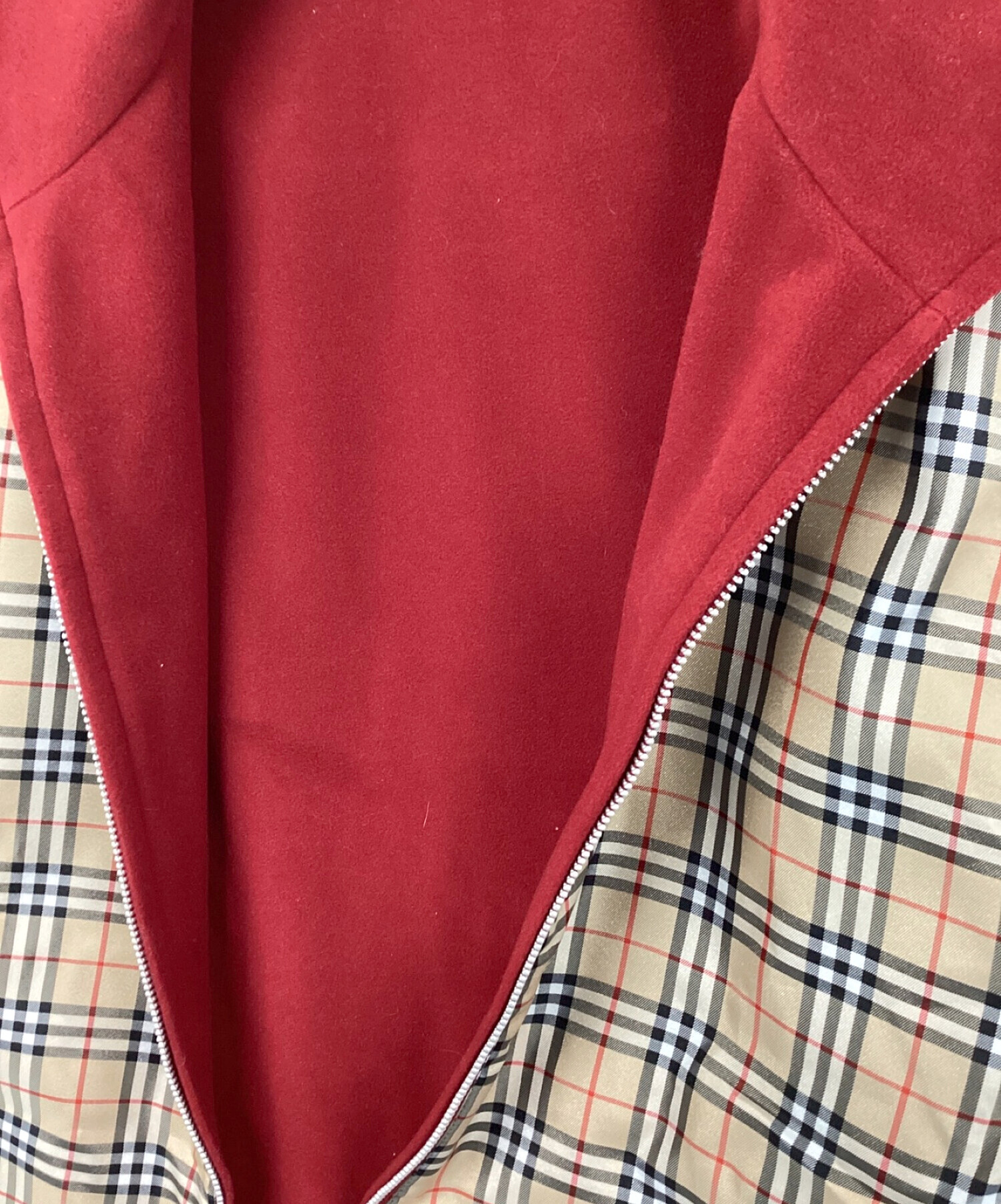 BURBERRY GOLF (バーバリーゴルフ) リバーシブルベスト レッド×ベージュ サイズ:M