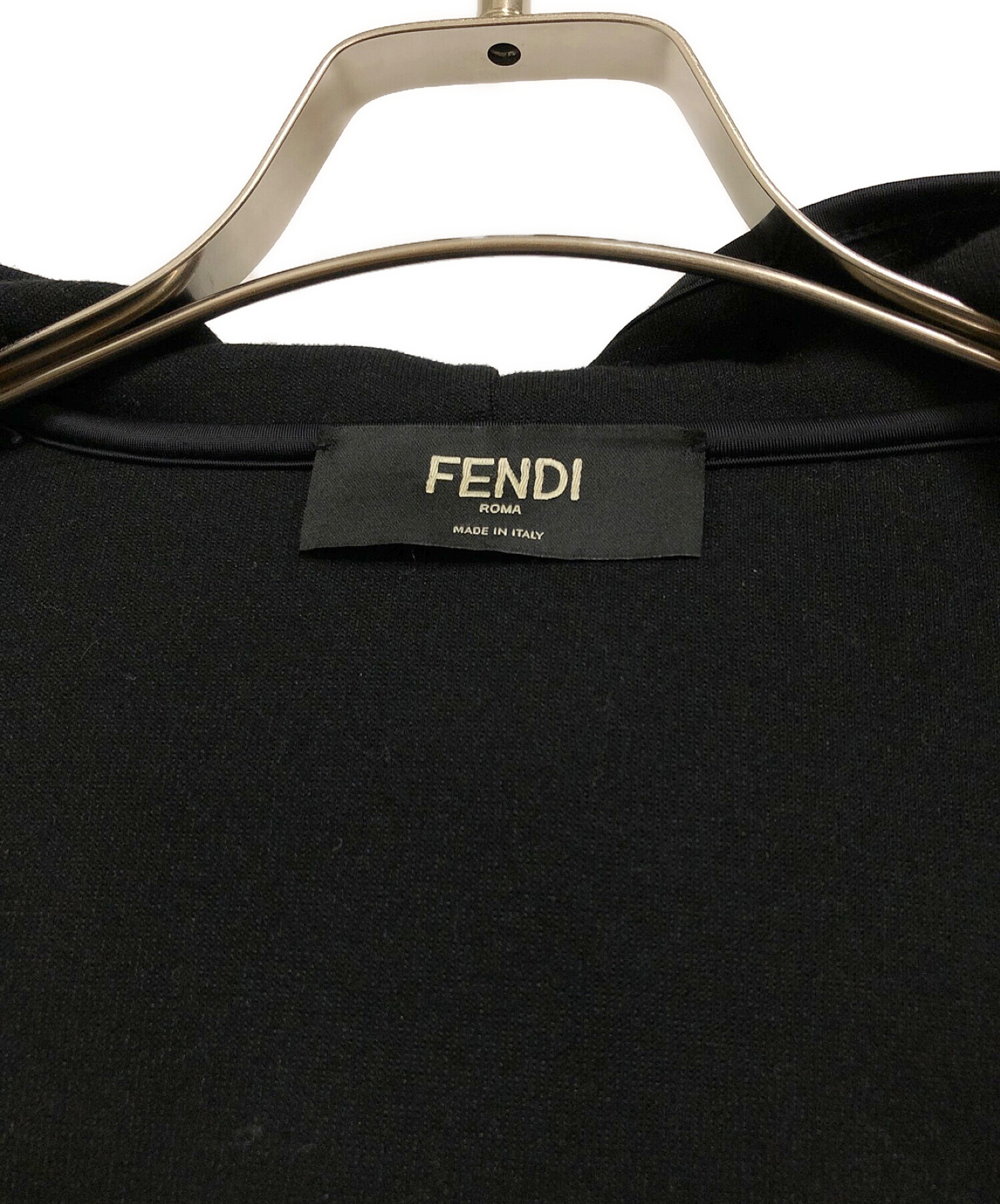 FENDI (フェンディ) ジップパーカー ブラック×グレー サイズ:XXL