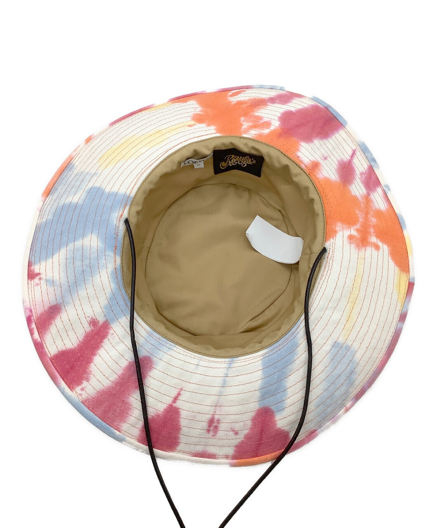 LOEWE (ロエベ) Paula’s Ibiza Logo Detailed Tie-Dyed Bucket Hat マルチカラー サイズ:57
