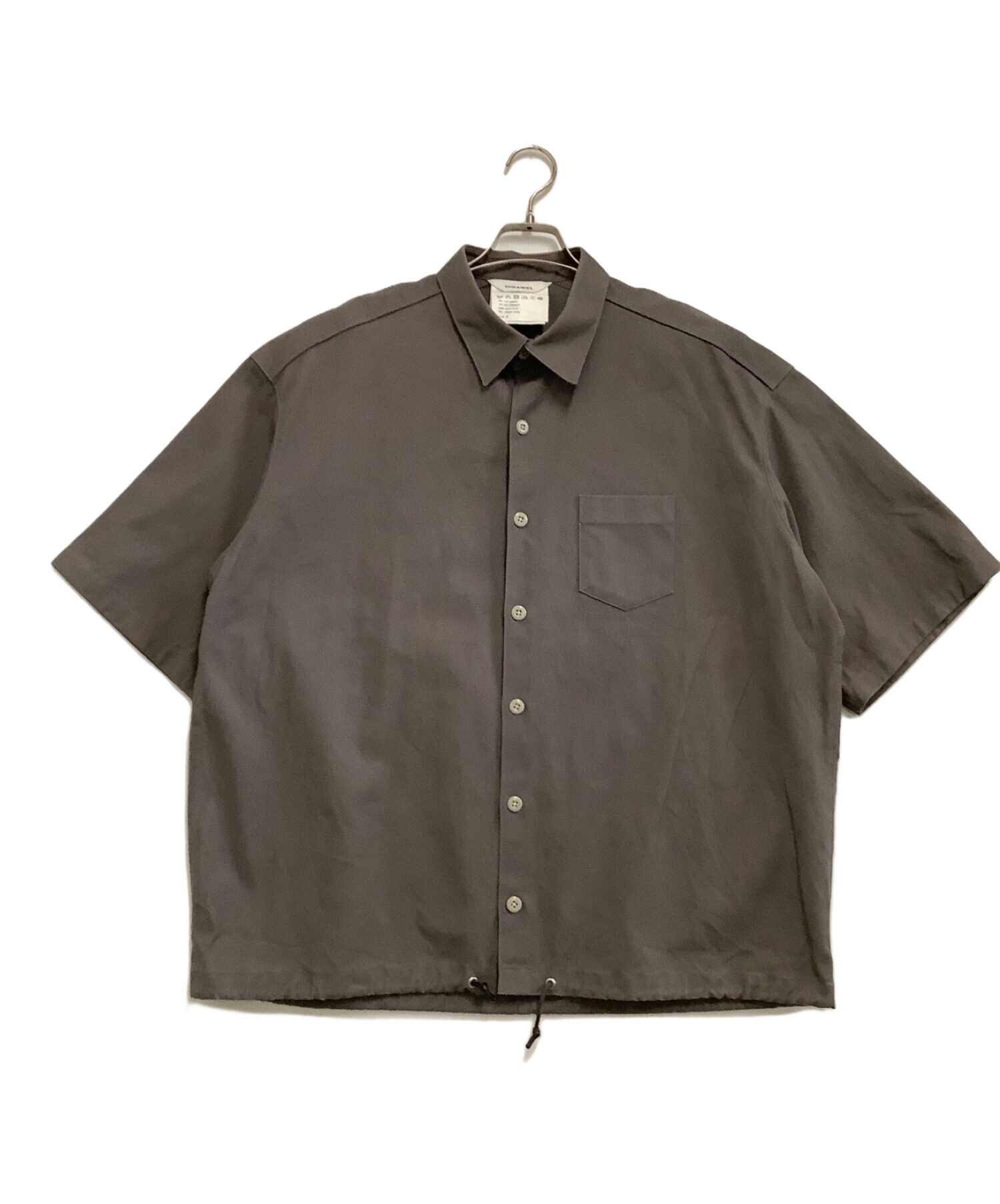 中古・古着通販】digawel (ディガウェル) CANVAS BIG S/S SHIRT グレー サイズ:free｜ブランド・古着通販  トレファク公式【TREFAC FASHION】スマホサイト