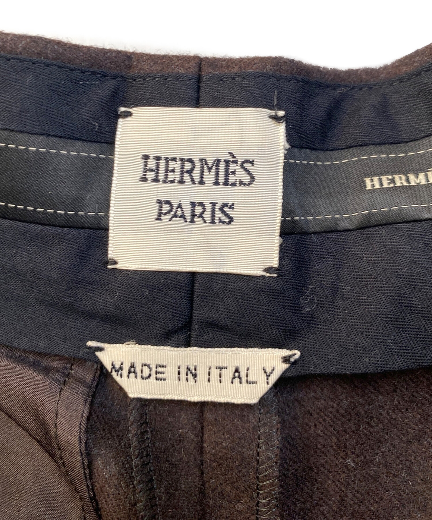 中古・古着通販】HERMES (エルメス) スラックス ブラウン サイズ:38