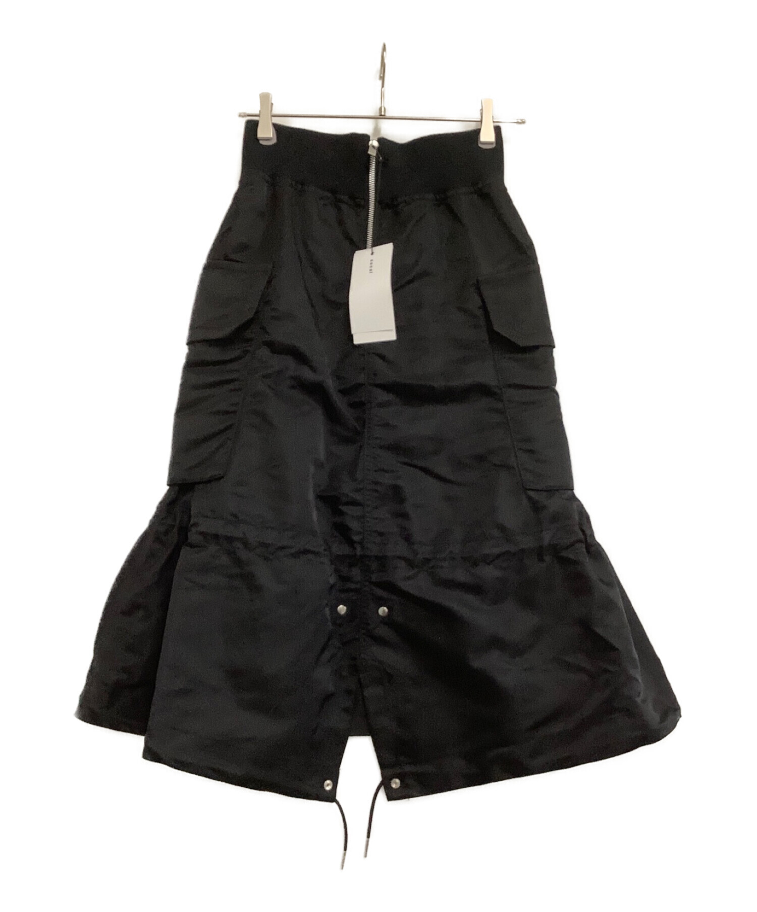 sacai (サカイ) ナイロンスカート ブラック サイズ:０