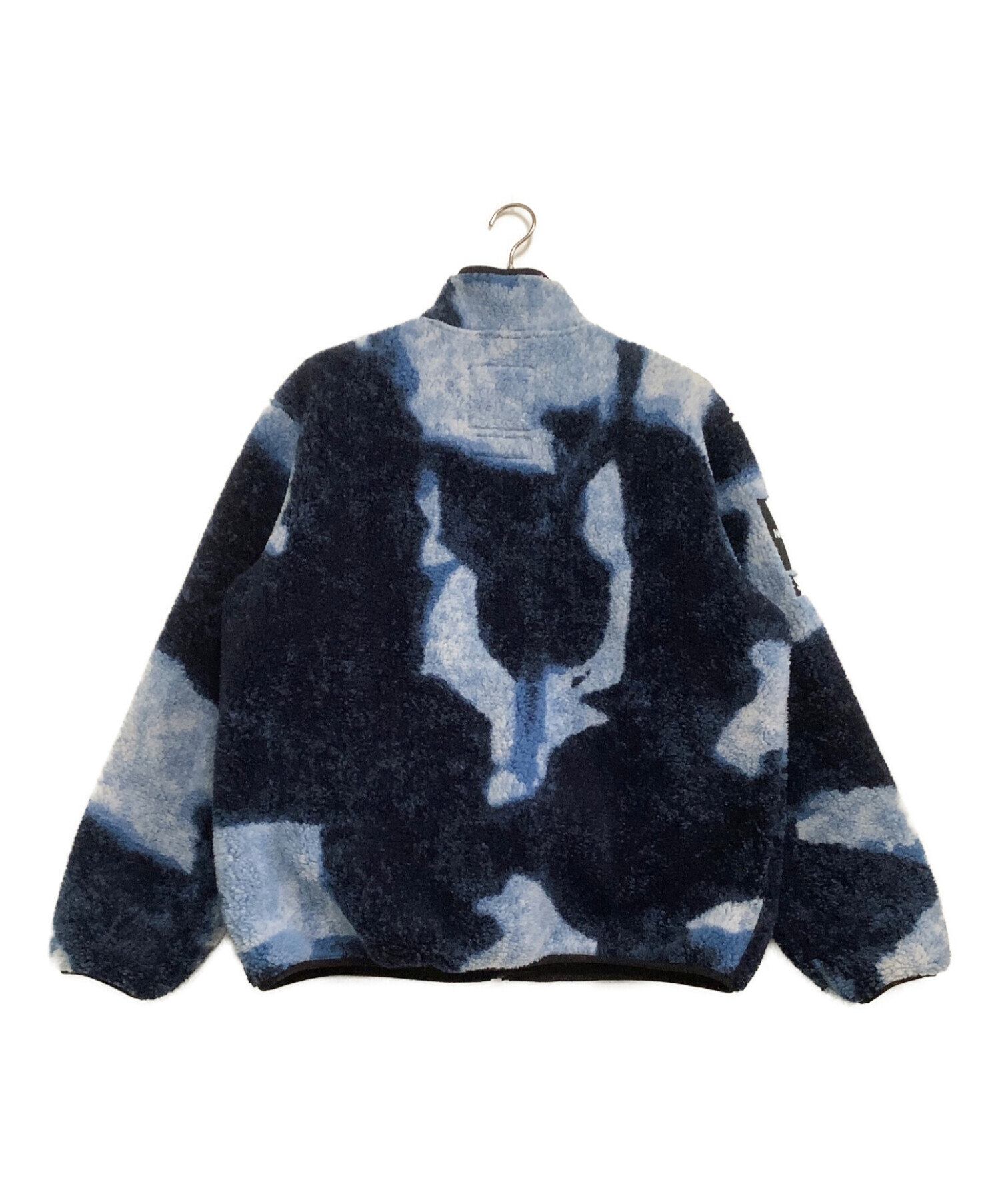SUPREME (シュプリーム) THE NORTH FACE (ザ ノース フェイス) Bleached Denim Print Fleece  jacket ネイビー サイズ:L