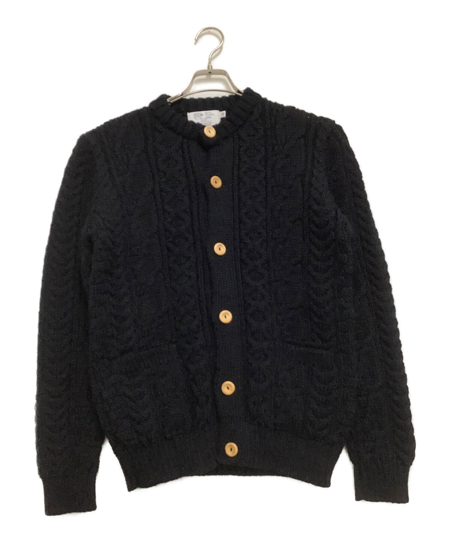 Kerry Woollen Mills (ケリーウールンミルズ) アランケーブルカーディガン ネイビー サイズ:36