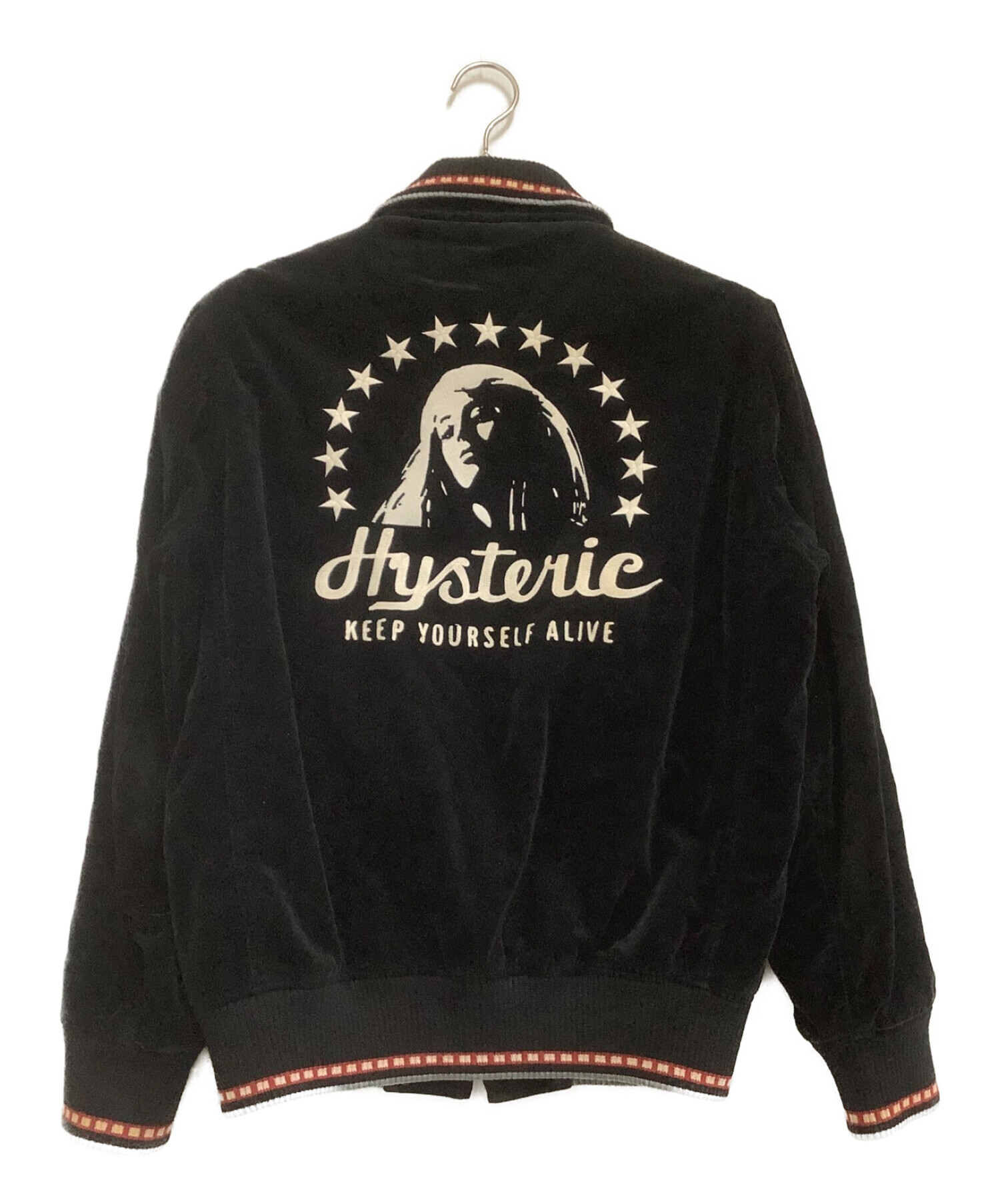 中古・古着通販】Hysteric Glamour (ヒステリックグラマー) ウーマンスター刺繍ベロアジャケット ブラック  サイズ:M｜ブランド・古着通販 トレファク公式【TREFAC FASHION】スマホサイト