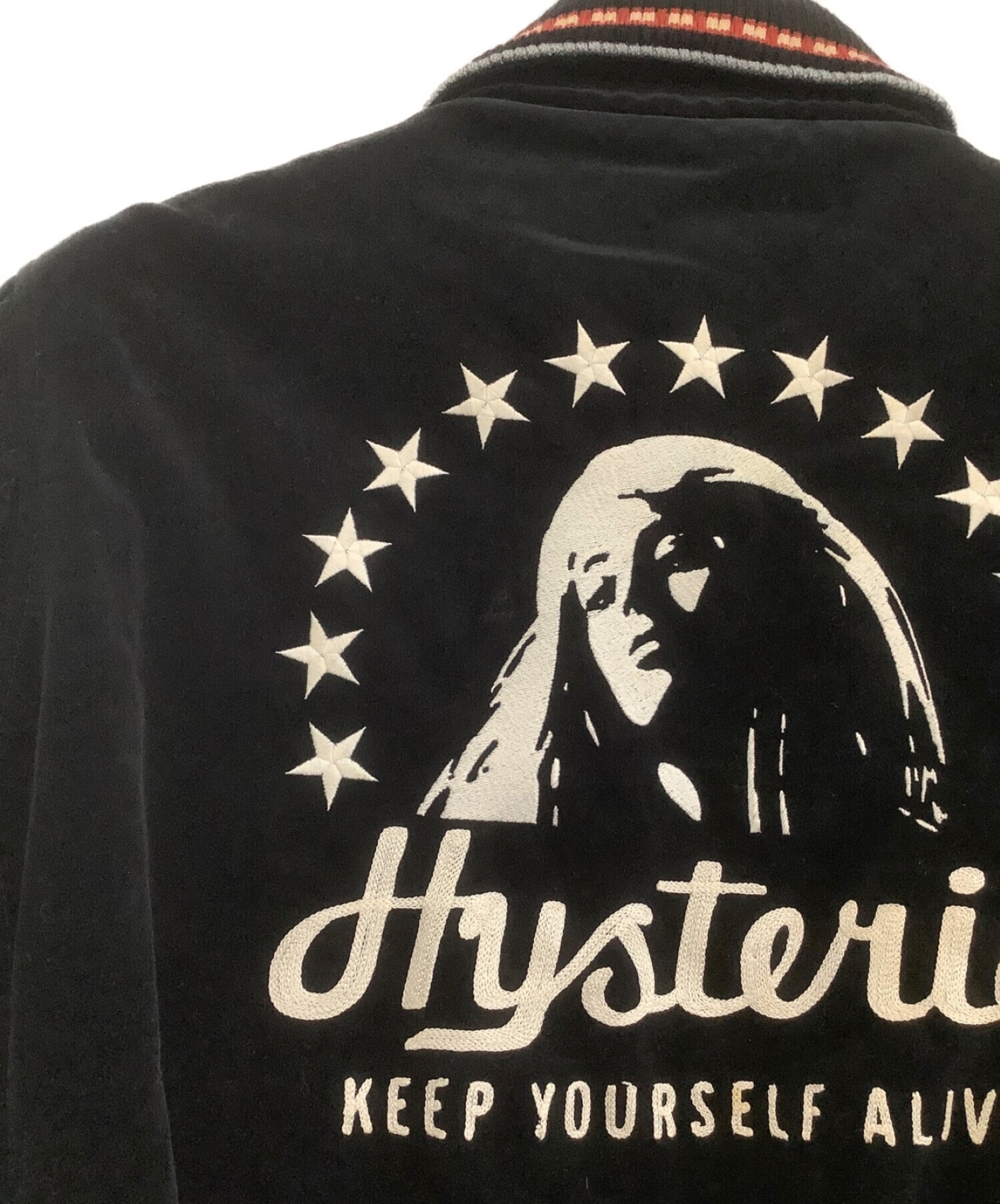 Hysteric Glamour (ヒステリックグラマー) ウーマンスター刺繍ベロアジャケット ブラック サイズ:M