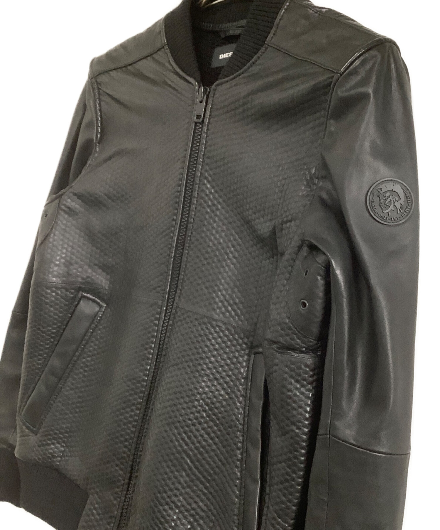 中古・古着通販】DIESEL (ディーゼル) 切替レザージャケット L-NEWBON ブラック サイズ:S｜ブランド・古着通販  トレファク公式【TREFAC FASHION】スマホサイト