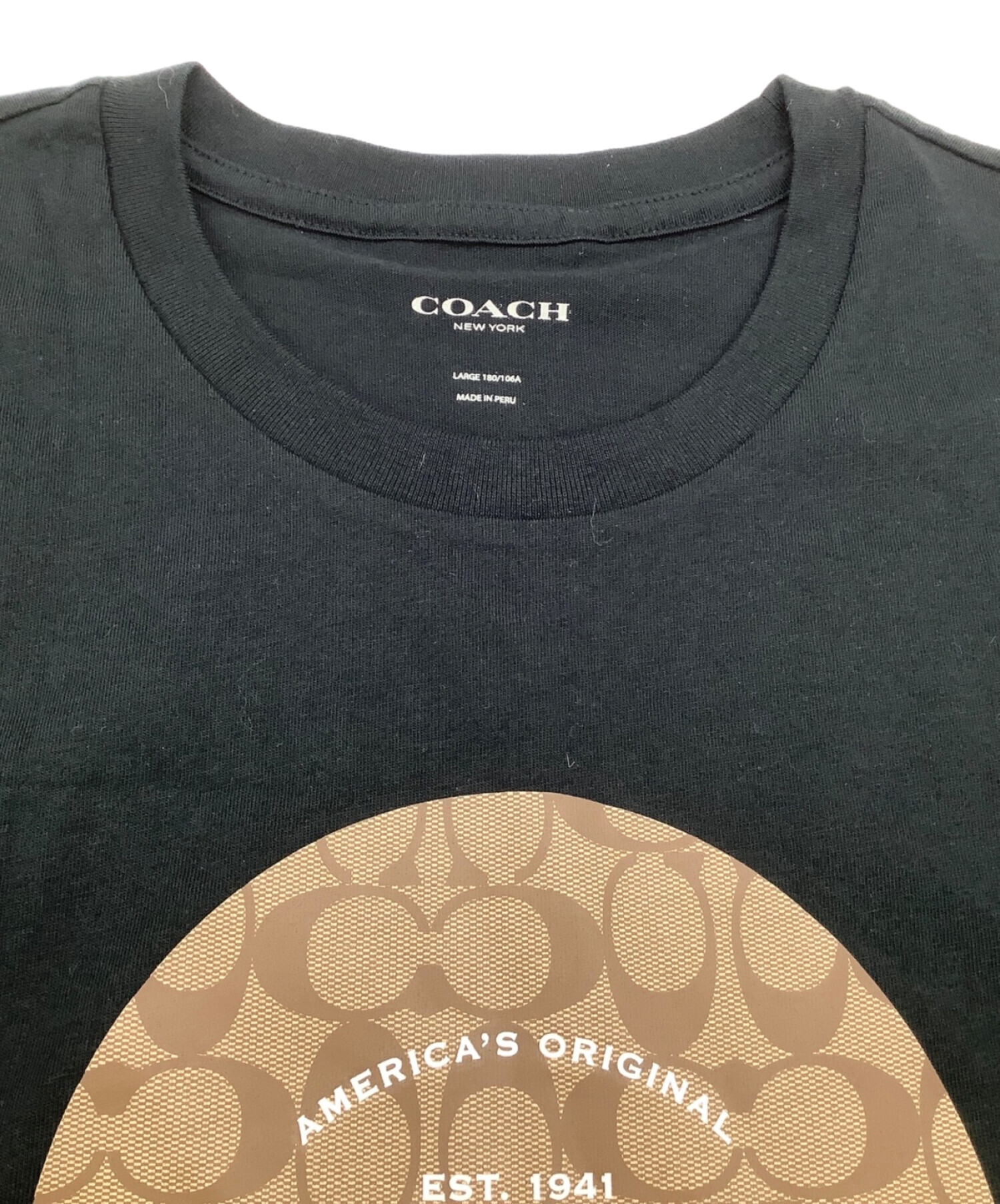 中古・古着通販】COACH (コーチ) 半袖Tシャツ ブラック サイズ:L｜ブランド・古着通販 トレファク公式【TREFAC  FASHION】スマホサイト