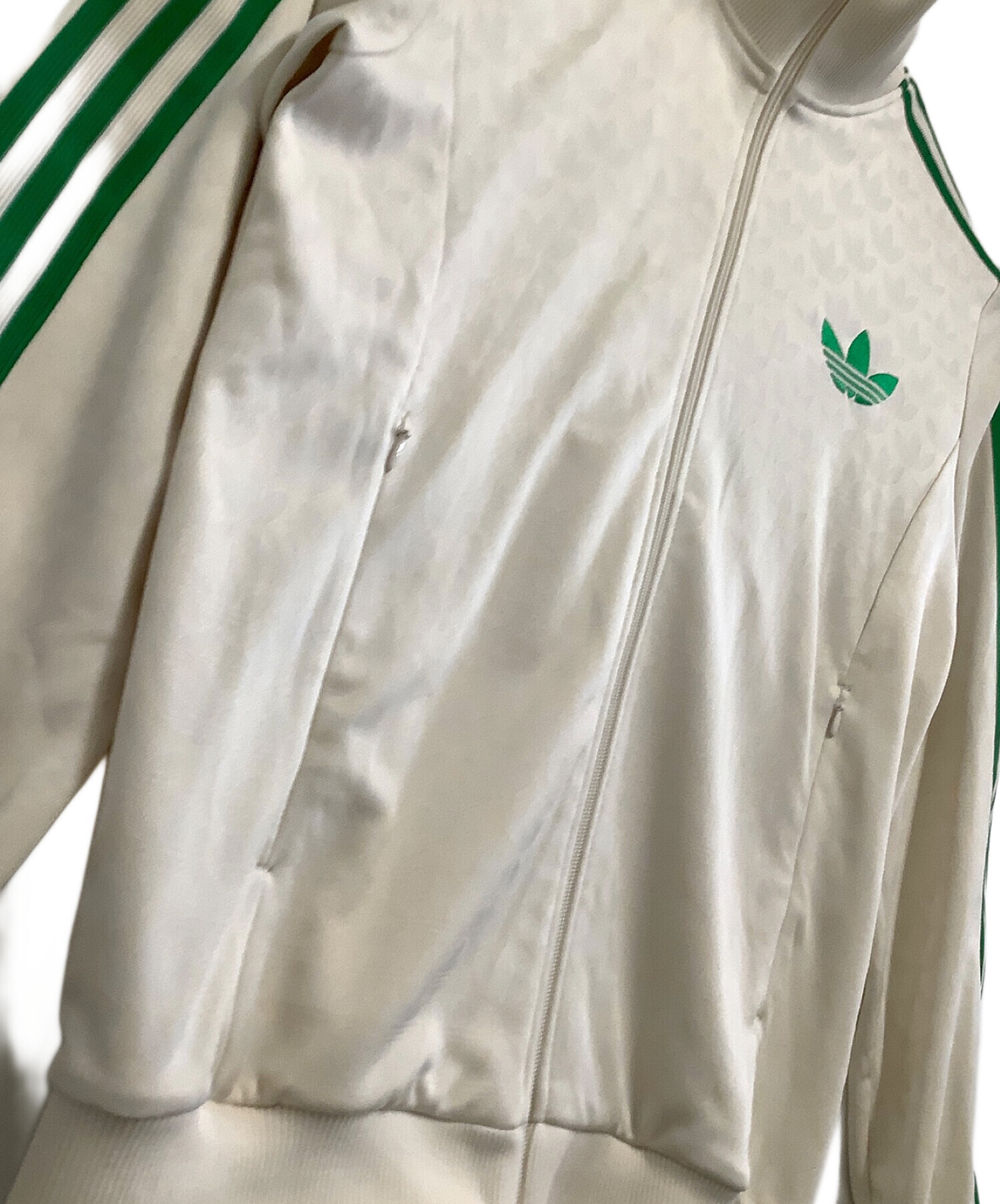 adidas (アディダス) トラックジャケット adidas 70s モノグラムトラックトップ ベージュ×グリーン サイズ:L