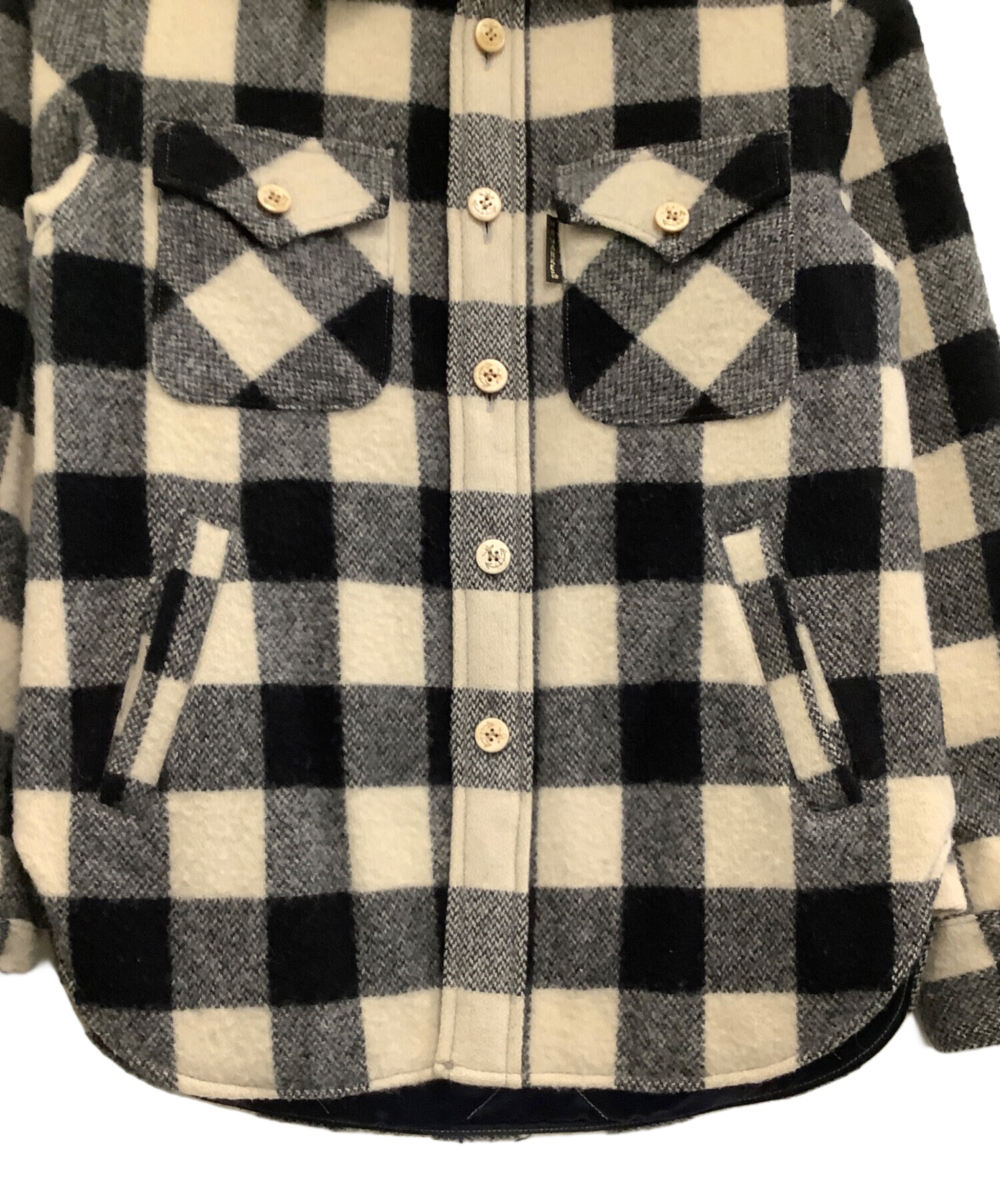 中古・古着通販】H.R.MARKET×Woolrich (ハリウッドランチマーケット×ウールリッチ) エルボーパッチ付きCPOジャケット  ベージュ×ブラック サイズ:1｜ブランド・古着通販 トレファク公式【TREFAC FASHION】スマホサイト