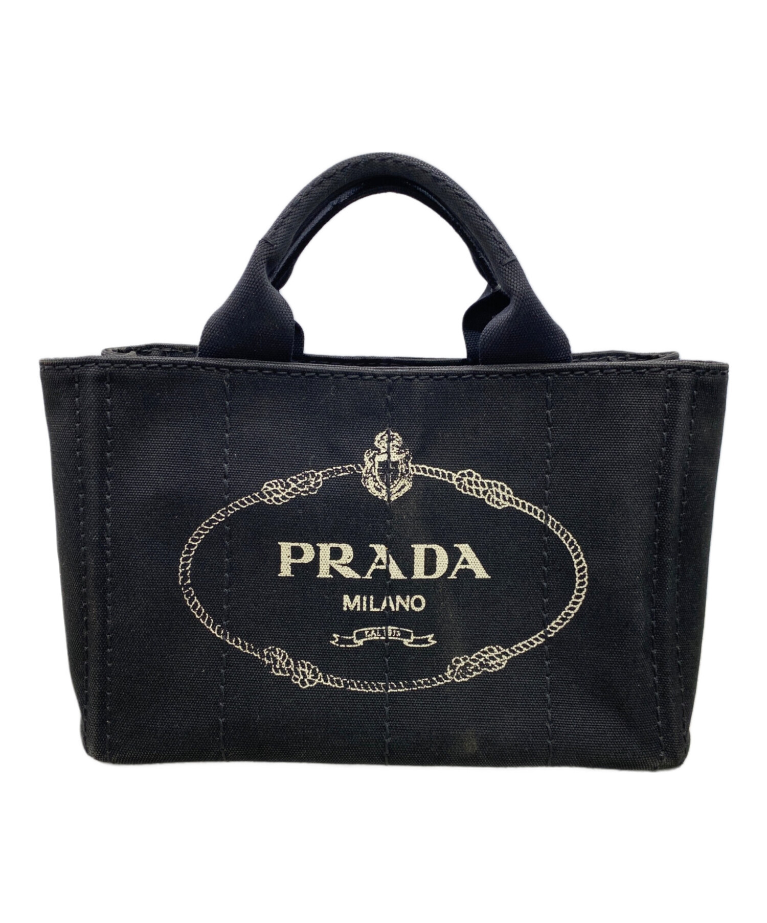 中古・古着通販】PRADA (プラダ) キャンバストートバッグ カナパS ブラック｜ブランド・古着通販 トレファク公式【TREFAC  FASHION】スマホサイト