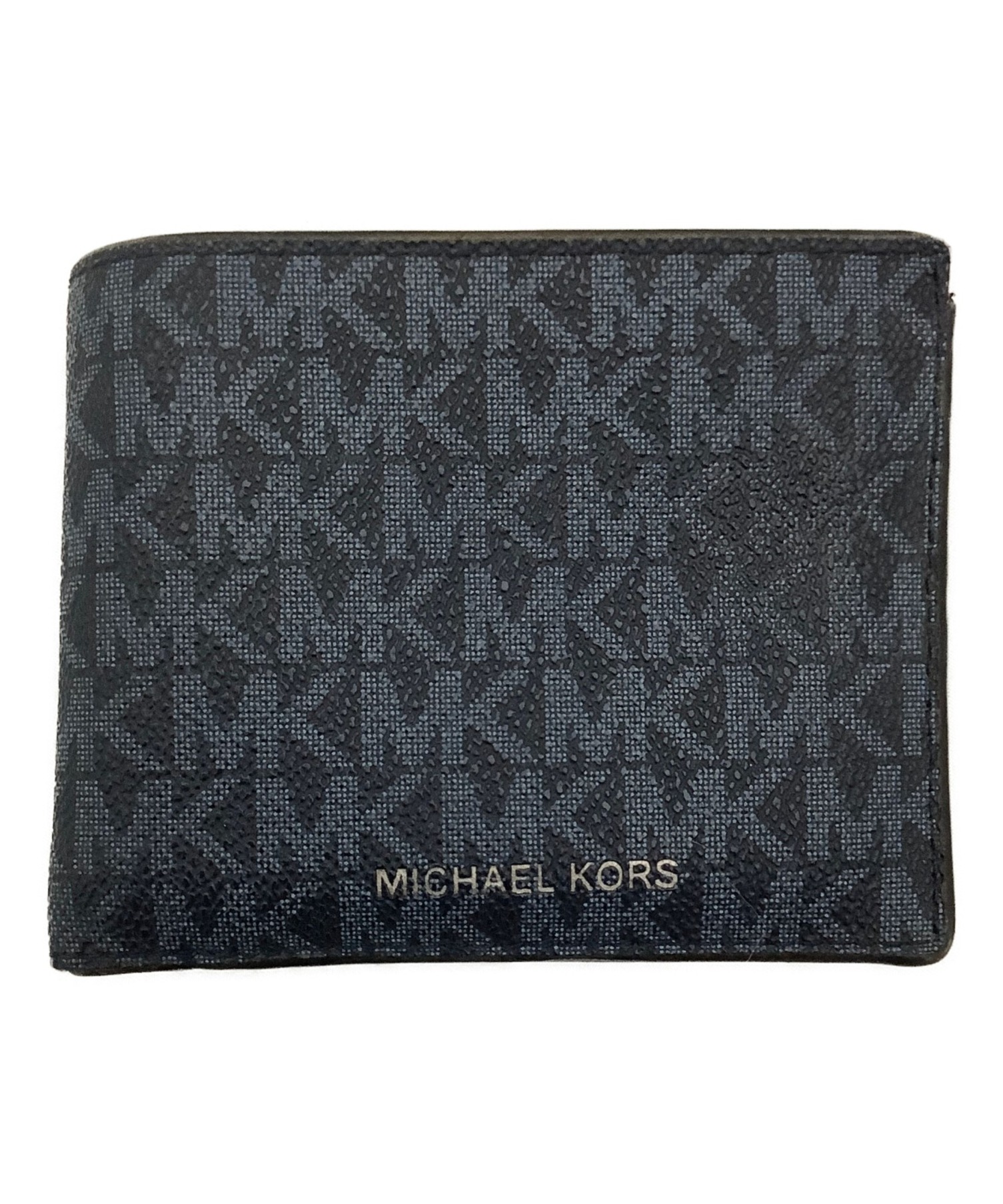 中古・古着通販】MICHAEL KORS (マイケルコース) 2つ折り財布 ネイビー