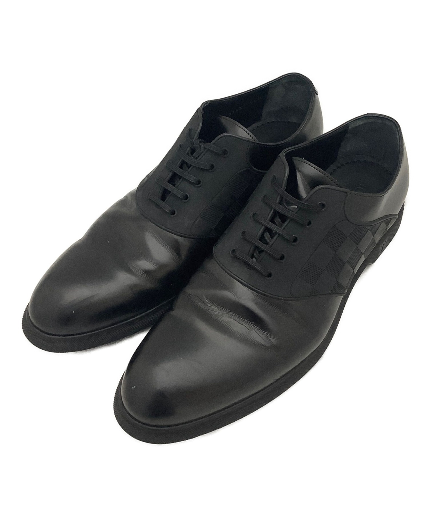 ルイヴィトン LOUIS VUITTON レザーシューズ ダミエ オックスフォード ビジネスシューズ シューズ 革靴 メンズ 9 1/2M(28cm相当) ブラック