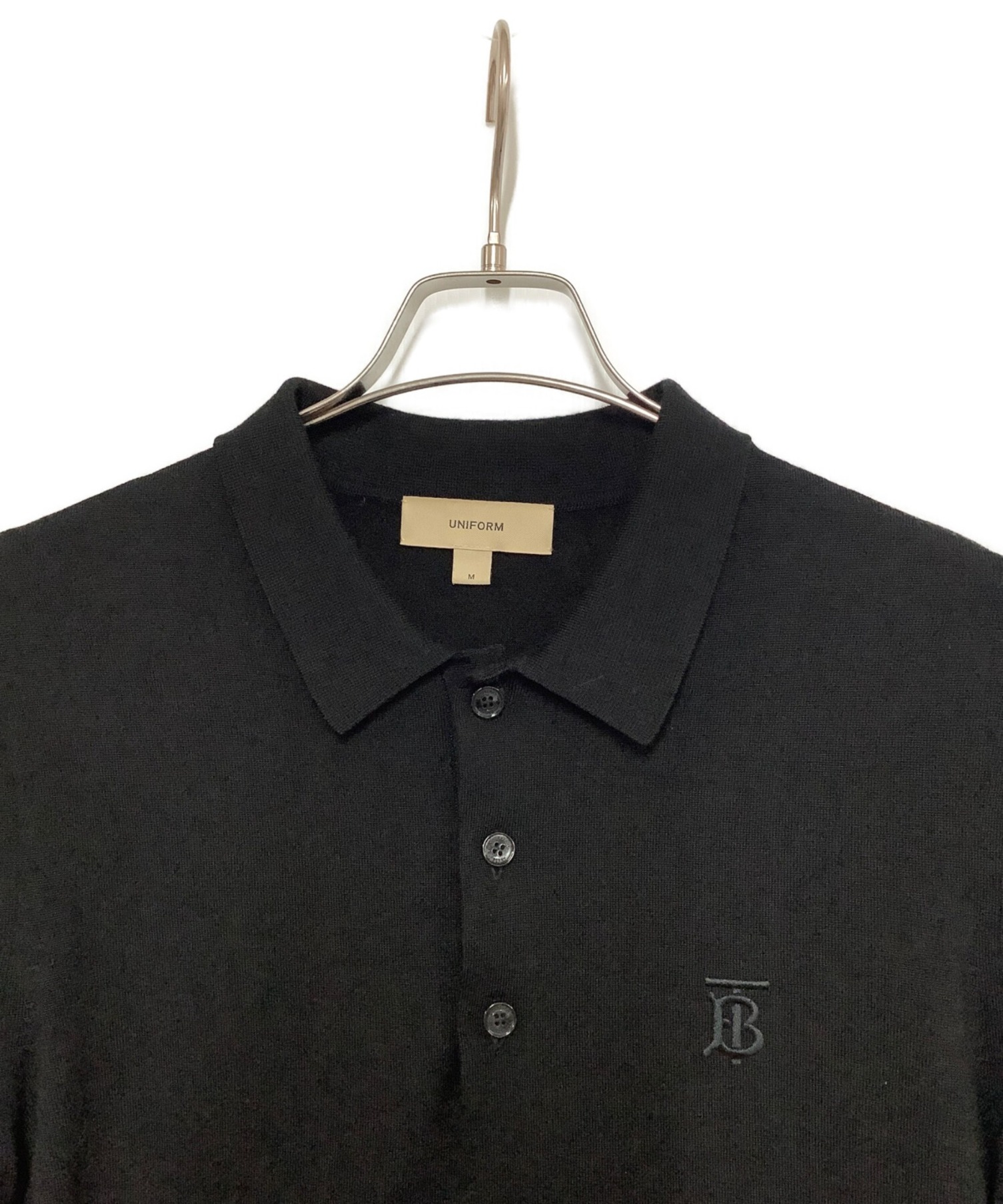 中古・古着通販】BURBERRY (バーバリー) ポロシャツ ブラック サイズ:M