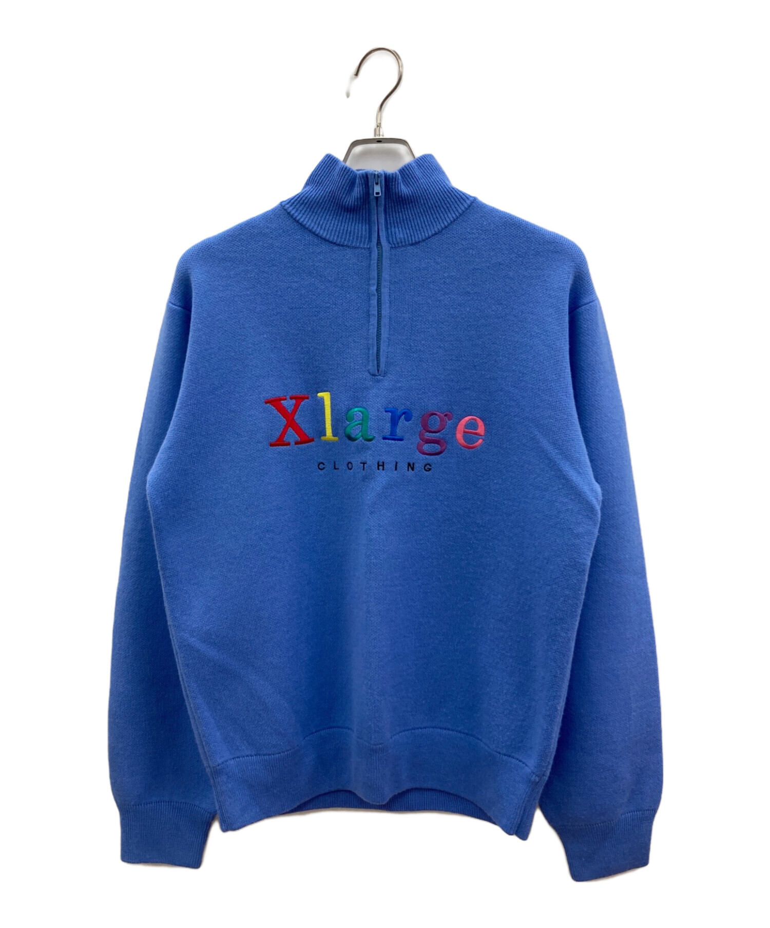 中古・古着通販】X-LARGE (エクストララージ) ハーフジップニット ブルー サイズ:M｜ブランド・古着通販 トレファク公式【TREFAC  FASHION】スマホサイト