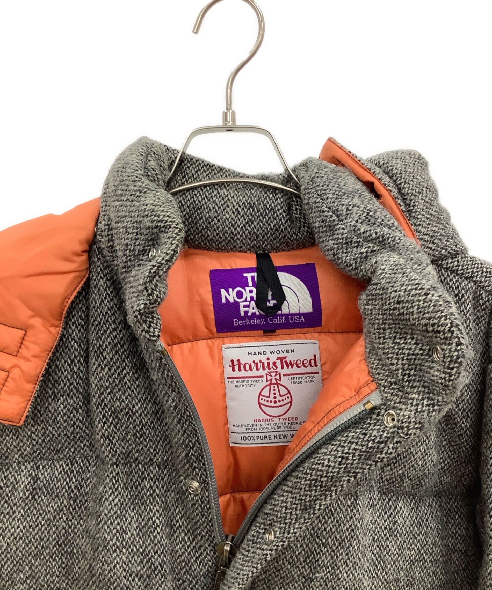 THE NORTHFACE PURPLELABEL (ザ・ノースフェイス パープルレーベル) Harris Tweed (ハリスツイード)  ダウンジャケット グレー サイズ:M