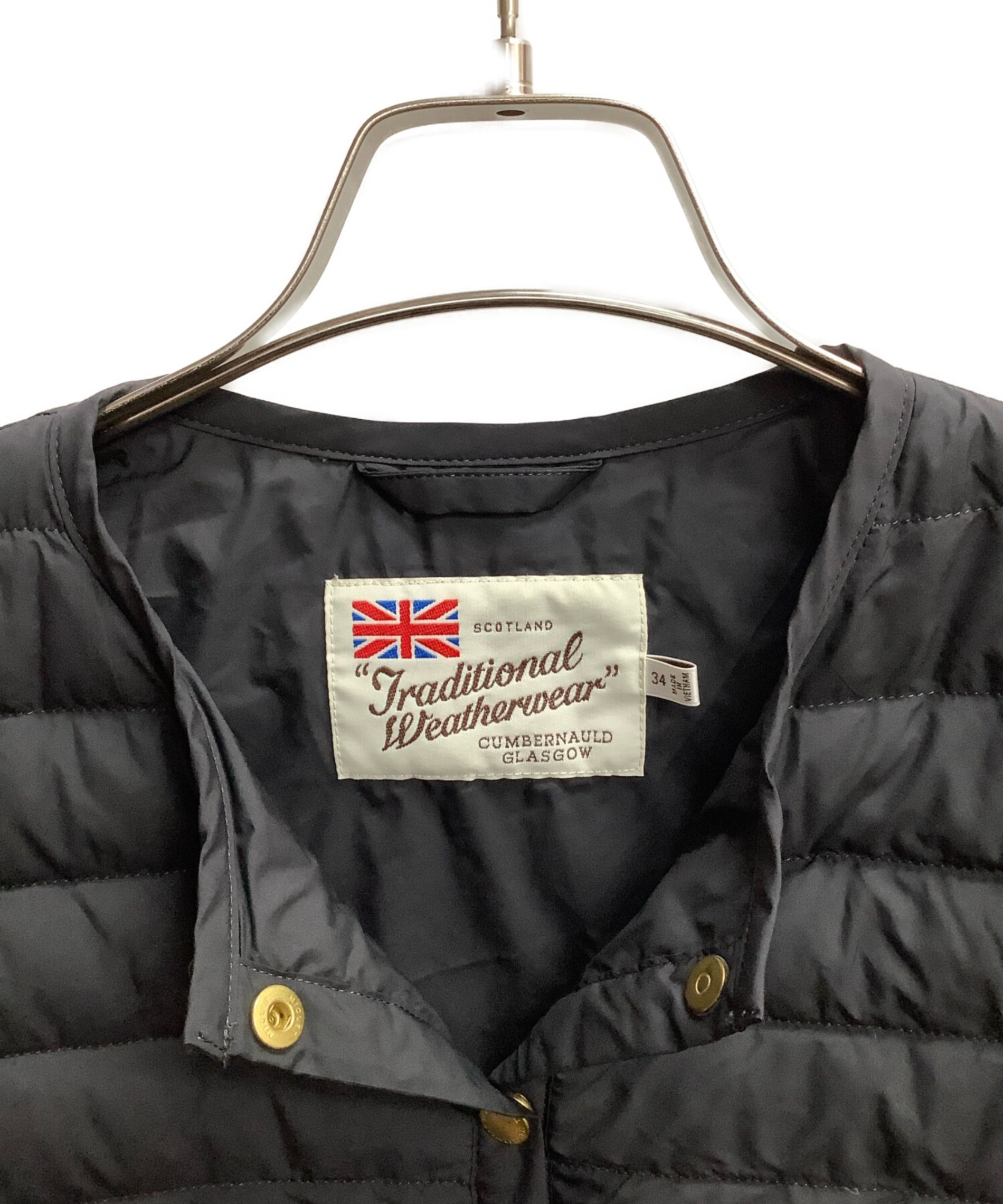 中古・古着通販】Traditional Weatherwear (トラディショナルウェザーウェア) ダウンジャケット ネイビー  サイズ:34｜ブランド・古着通販 トレファク公式【TREFAC FASHION】スマホサイト