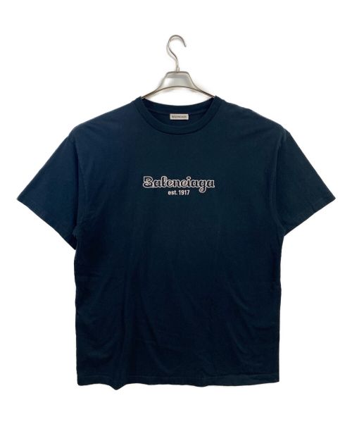 【中古・古着通販】BALENCIAGA (バレンシアガ) 刺繍カットソー ネイビー サイズ:XS｜ブランド・古着通販 トレファク公式【TREFAC  FASHION】スマホサイト