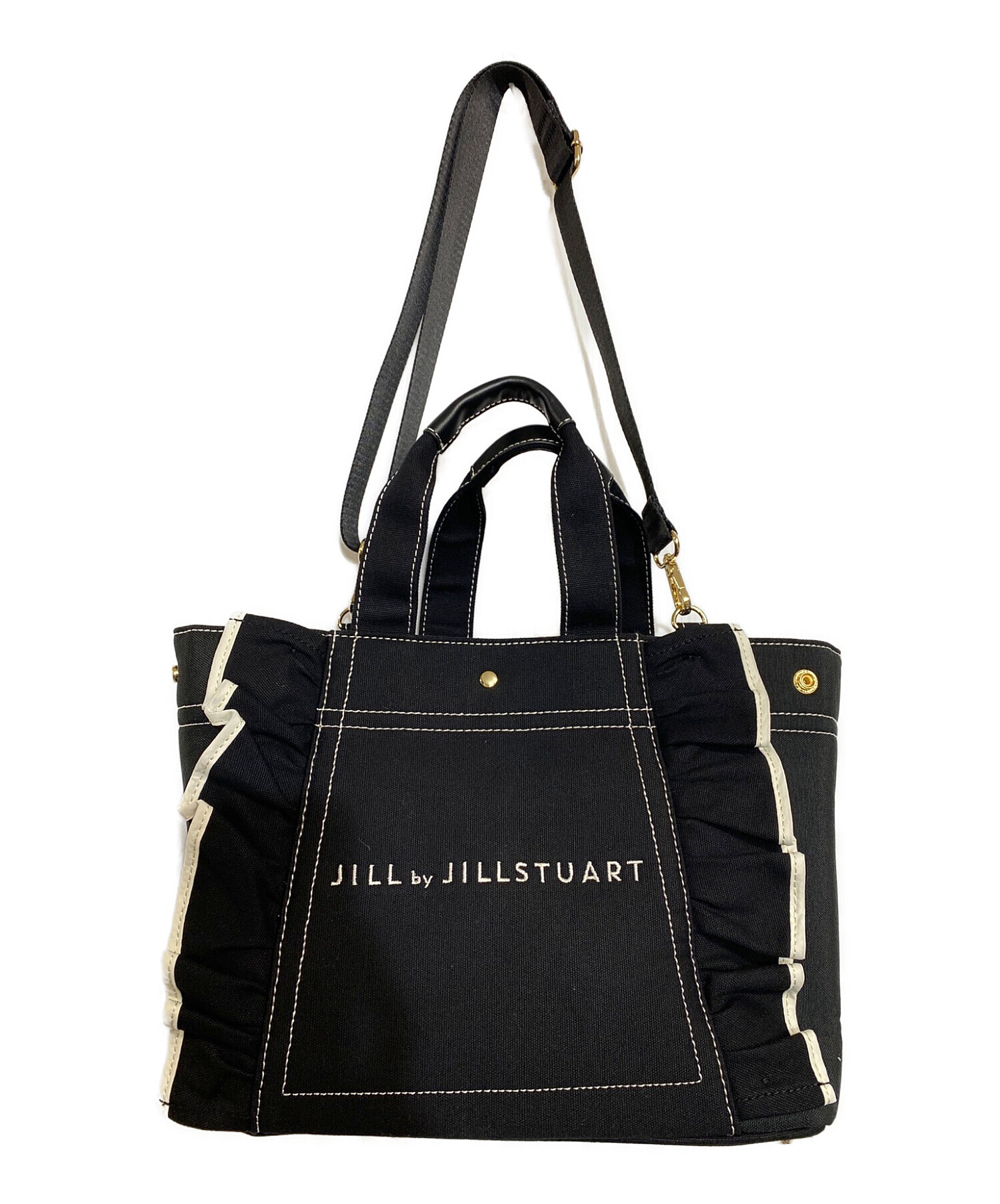 JILL BY JILLSTUART (ジル バイ ジルスチュアート) 2wayフリルトートバッグ ブラック サイズ:FREE 未使用品