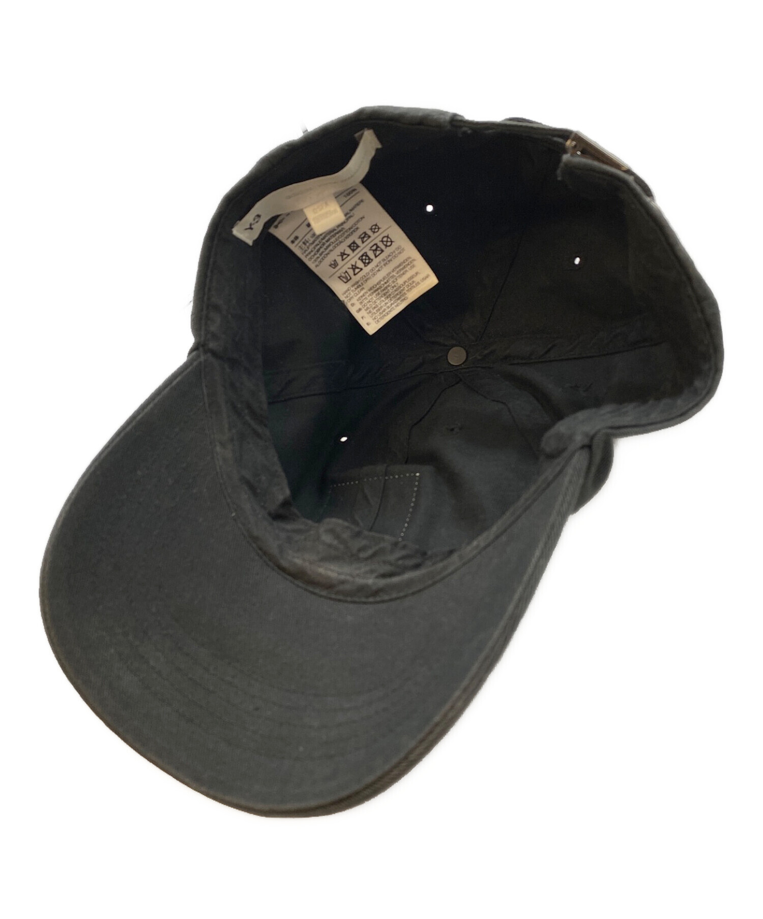 Y-3 (ワイスリー) SQUARE LABEL CAP ブラック