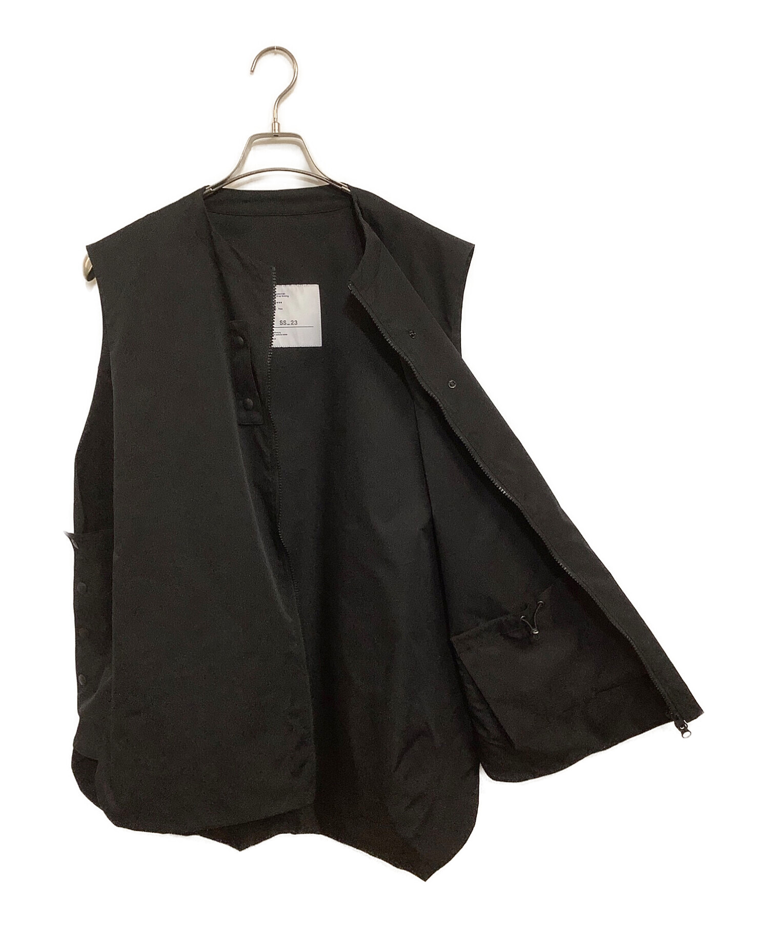 UNTRACE (アントレース) ZIPPER VEST ブラック サイズ:SIZE 2