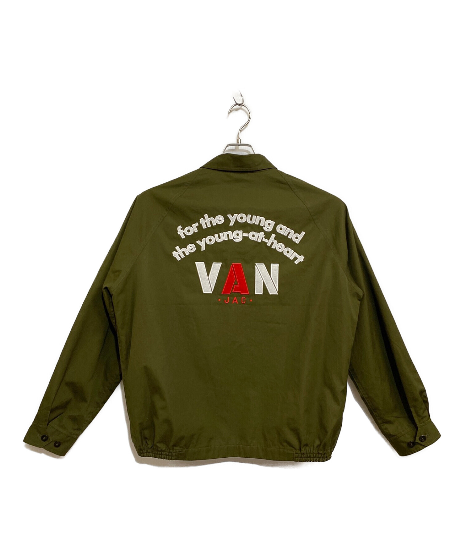 VAN JACKET (ヴァン ジャケット) バックロゴ刺繍スイングトップ カーキ サイズ:SIZE XL