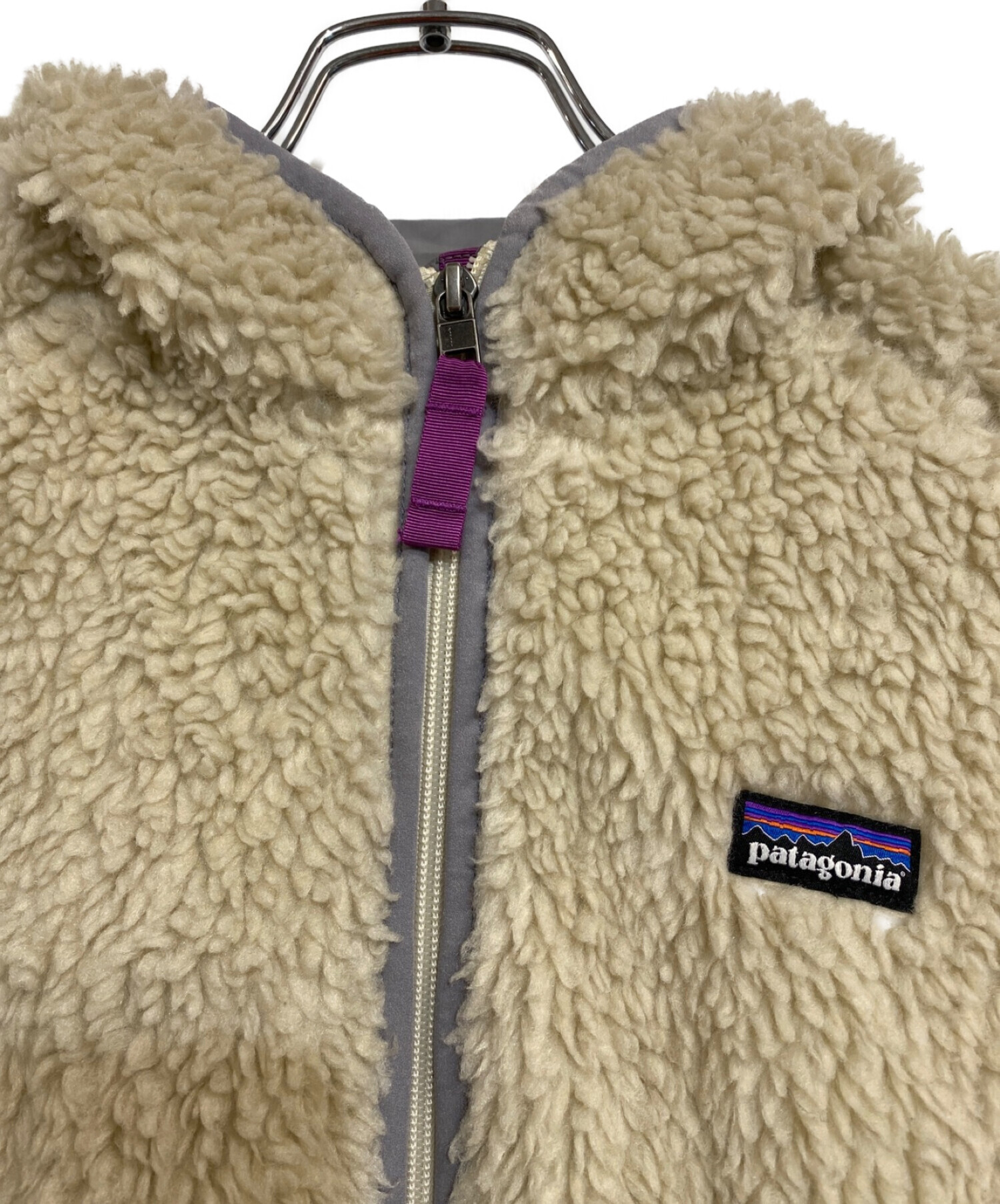 Patagonia (パタゴニア) レトロXフリースジャケット ベージュ×プラム サイズ:US：XS