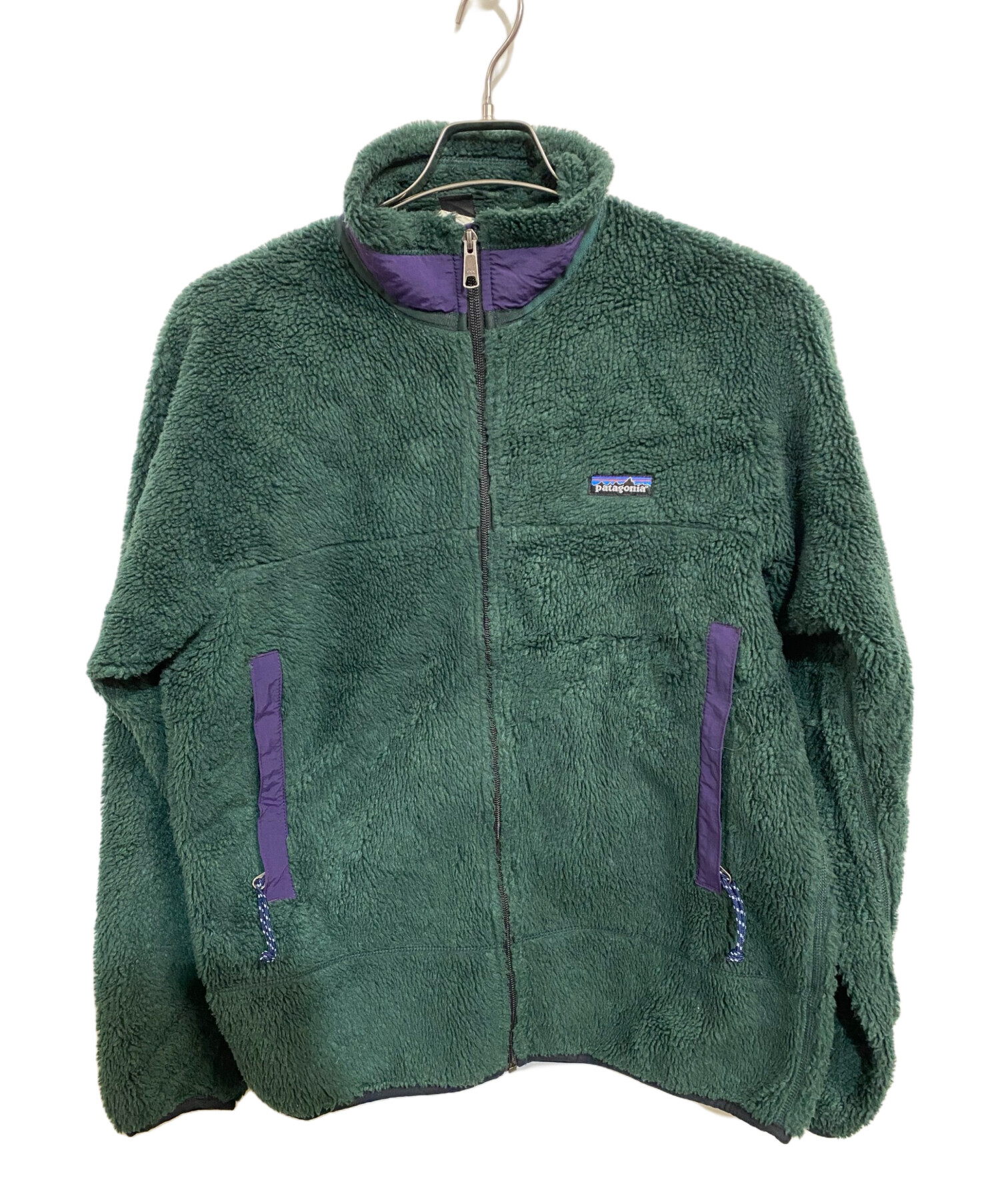 Patagonia (パタゴニア) レトロXフリースジャケット グリーン×パープル サイズ:M