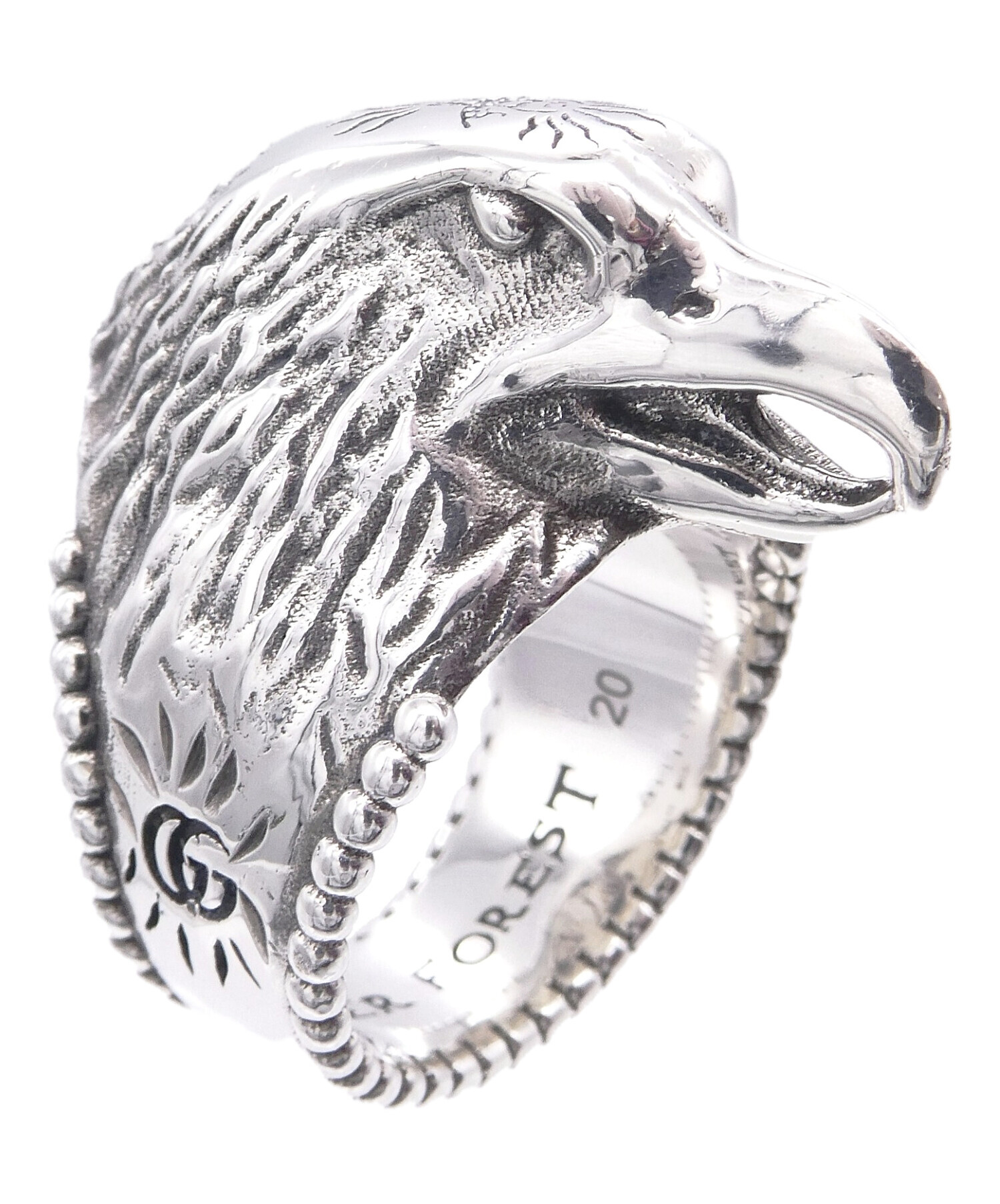 GUCCI (グッチ) ANGER FOREST EAGLE HEAD RING サイズ:20