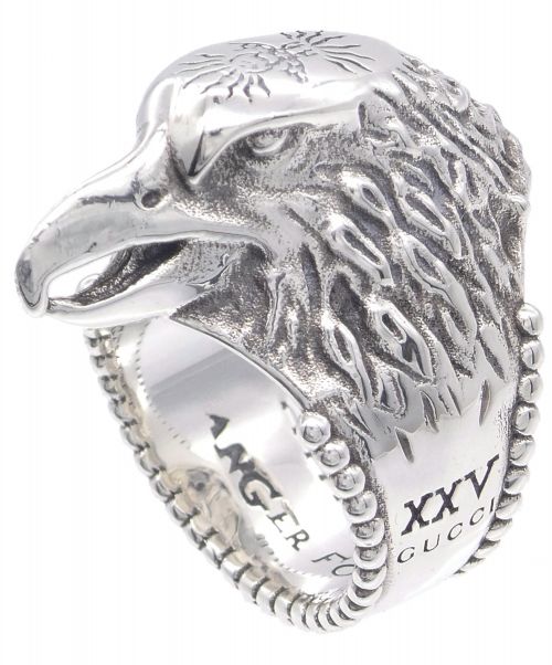 中古・古着通販】GUCCI (グッチ) ANGER FOREST EAGLE HEAD RING サイズ