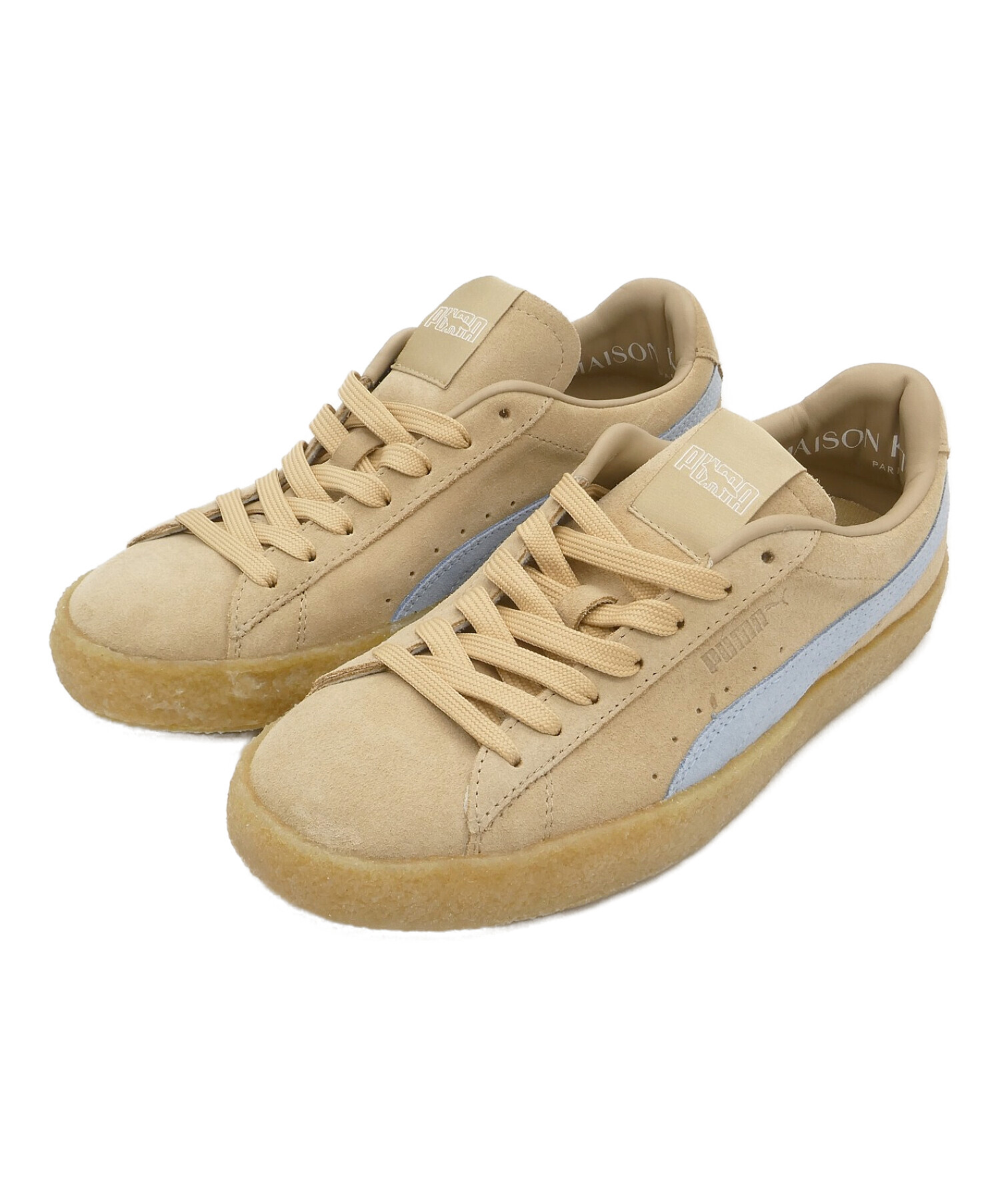 PUMA × MAISON KITSUNE (プーマ×メゾンキツネ) スウェード クレープ ローカットスニーカー ベージュ サイズ:CM:24.5