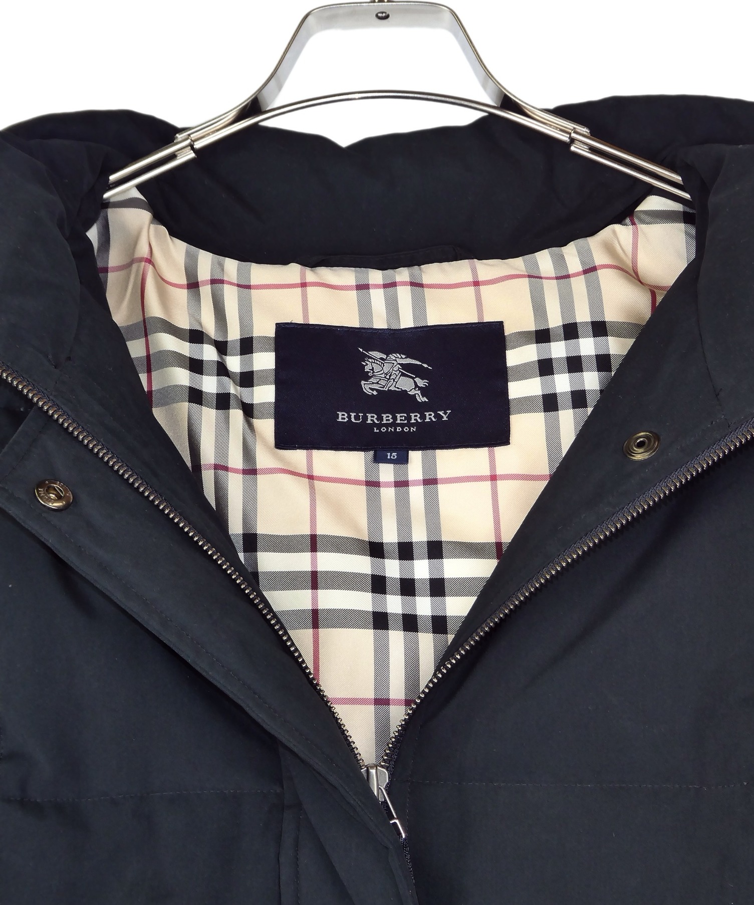 BURBERRY LONDON (バーバリー ロンドン) ダウンコート ブラック サイズ:15