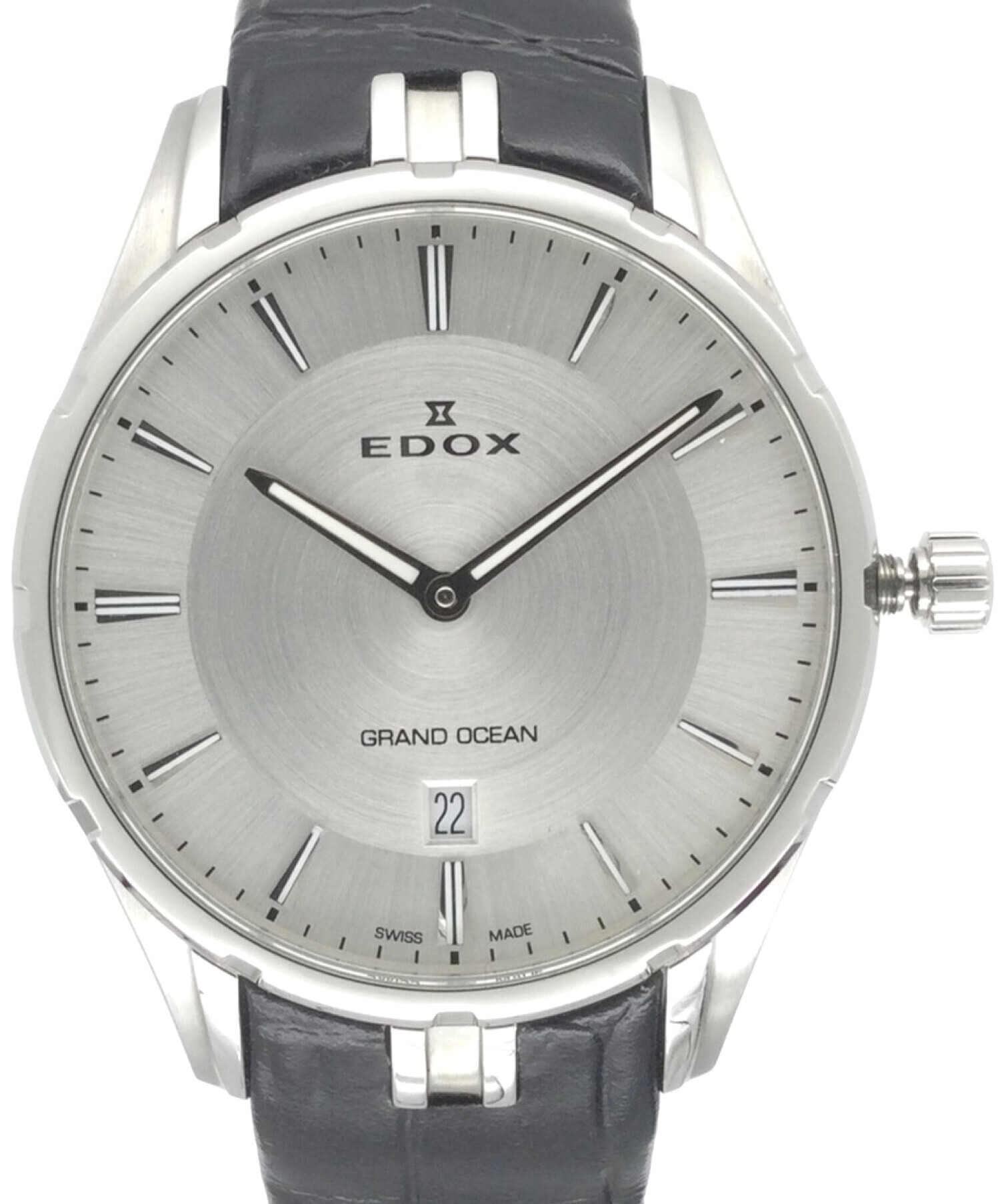 EDOX (エドックス) グランドオーシャン スリムライン 腕時計 56002 シルバー