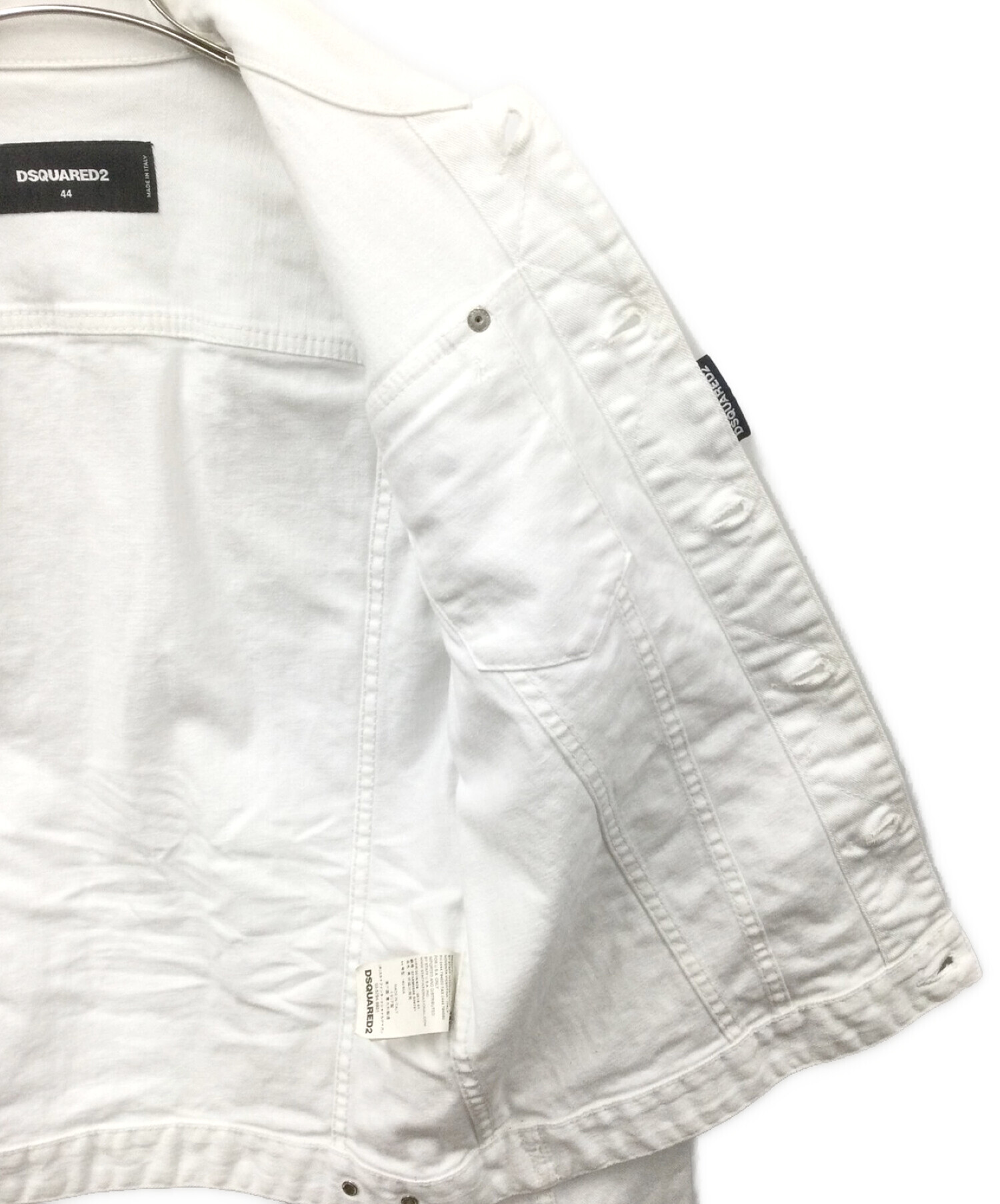 DSQUARED2 (ディースクエアード) デニムジャケット ホワイト サイズ:44