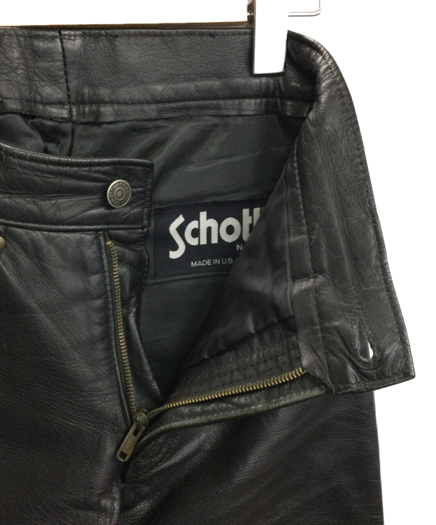 Schott (ショット) レザーパンツ ブラック サイズ:26