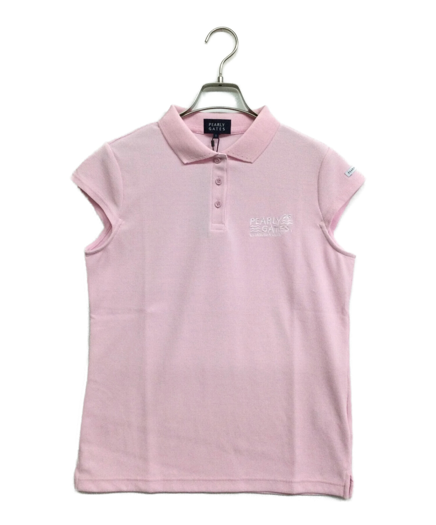 PEARLY GATES (パーリーゲイツ) Wフェースカノコ ポロシャツ ピンク サイズ:1 未使用品
