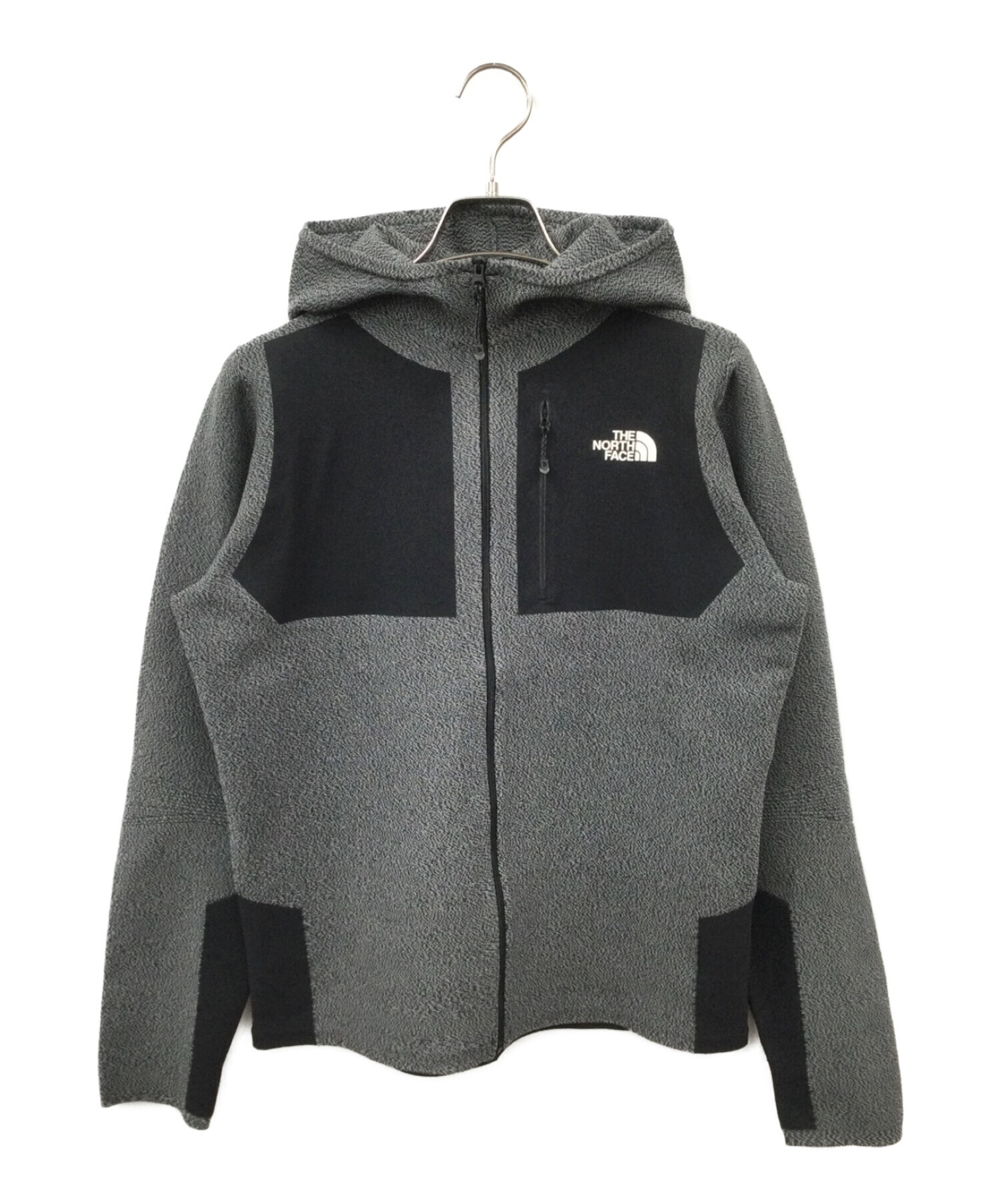 THE NORTH FACE (ザ ノース フェイス) HYBRID GLOBEFIT FULLZIP グレー×ブラック サイズ:M