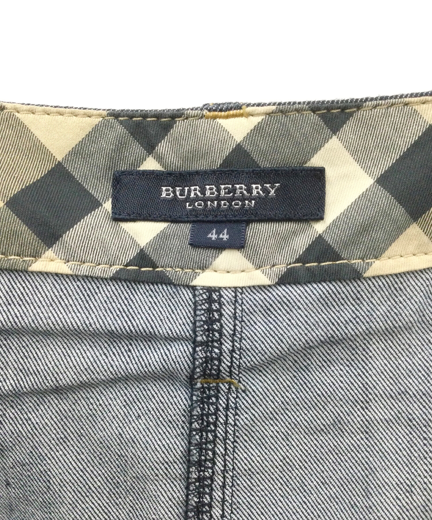 BURBERRY (バーバリー) デニムスカート インディゴ サイズ:44