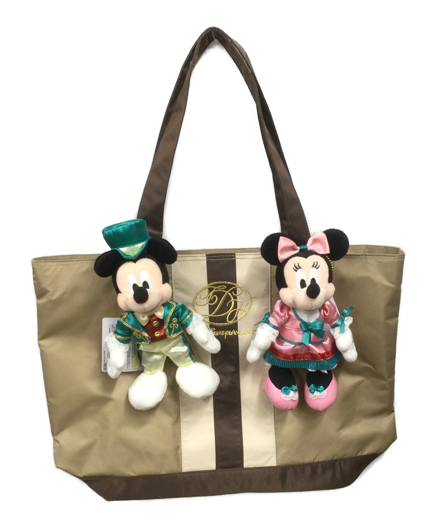 中古・古着通販】Disney (ディズニー) ぬいぐるみバッジ付きトート