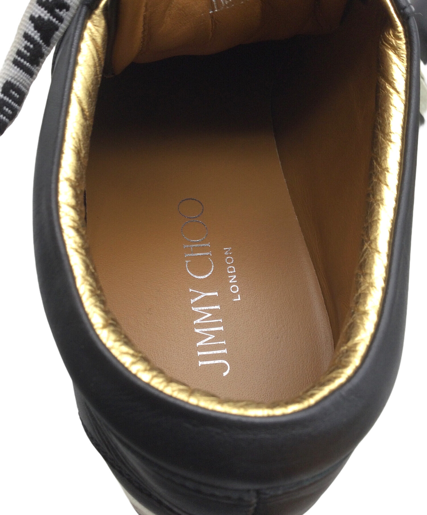 中古・古着通販】JIMMY CHOO (ジミーチュウ) ローカットスニーカー ブラック サイズ:371/2｜ブランド・古着通販  トレファク公式【TREFAC FASHION】スマホサイト