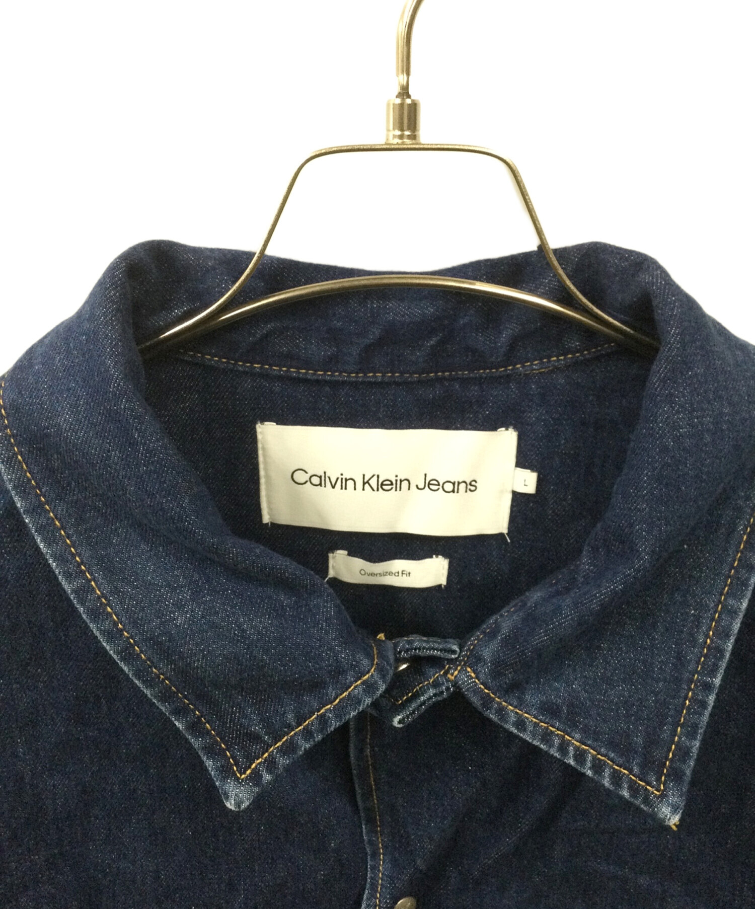 中古・古着通販】Calvin Klein Jeans (カルバンクラインジーンズ) ボクシーデニムシャツ インディゴ サイズ:L｜ブランド・古着通販  トレファク公式【TREFAC FASHION】スマホサイト