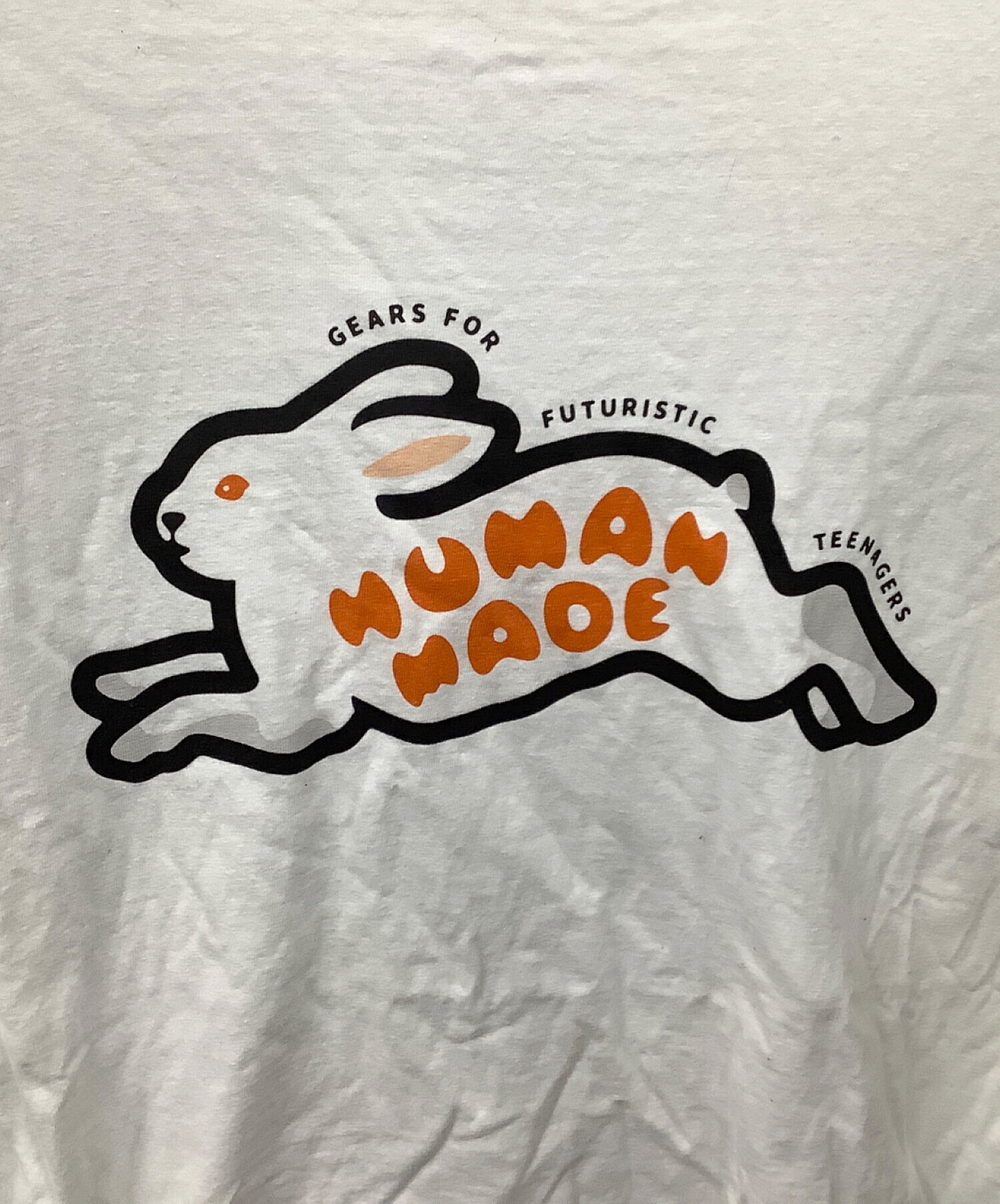 HUMAN MADE (ヒューマンメイド) ラビットプリントロングtシャツ ホワイト サイズ:M