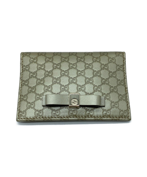 中古・古着通販】GUCCI (グッチ) パスケース ゴールド グッチシマ