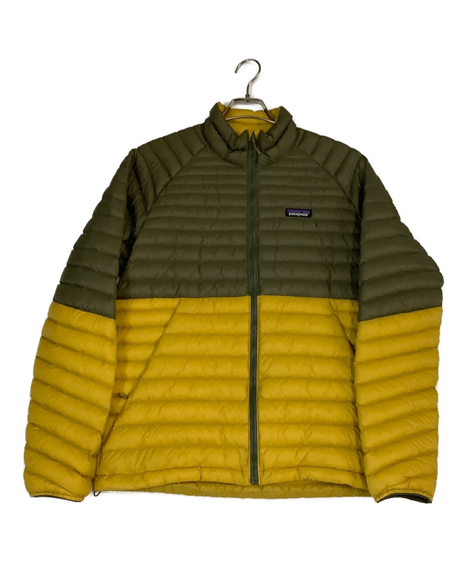 Patagonia (パタゴニア) アルプライト・ダウン・ジャケット イエロー×オリーブ サイズ:M 未使用品