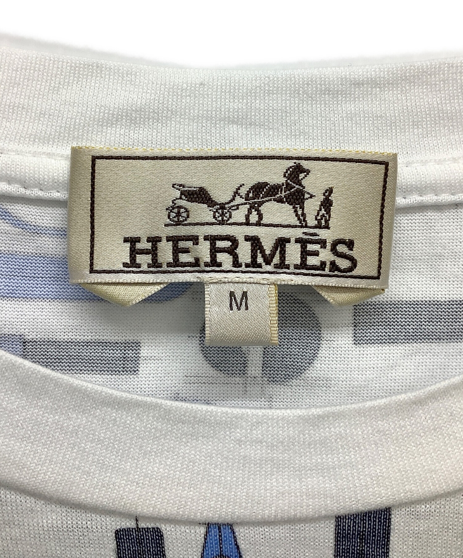 中古・古着通販】HERMES (エルメス) ラビリンス ホースビット ホワイト×ブルー サイズ:Ｍ｜ブランド・古着通販 トレファク公式【TREFAC  FASHION】スマホサイト