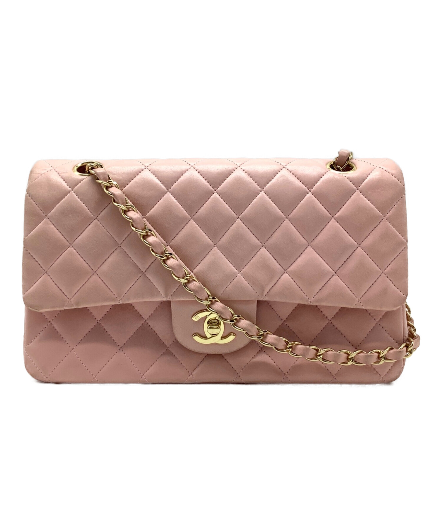 中古・古着通販】CHANEL (シャネル) シングルチェーンバッグ ピンク