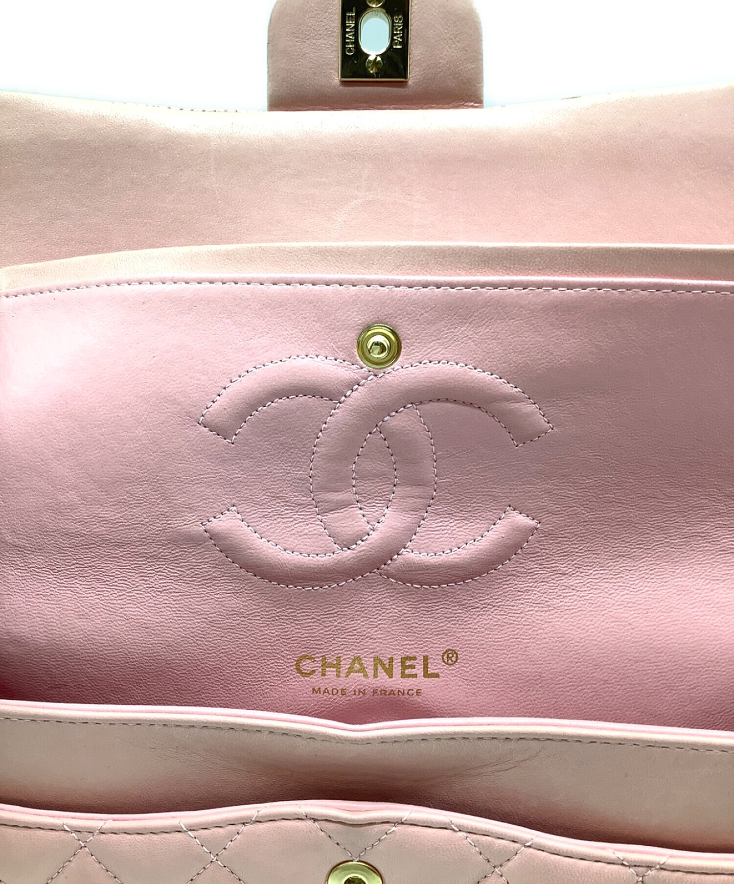 中古・古着通販】CHANEL (シャネル) シングルチェーンバッグ ピンク