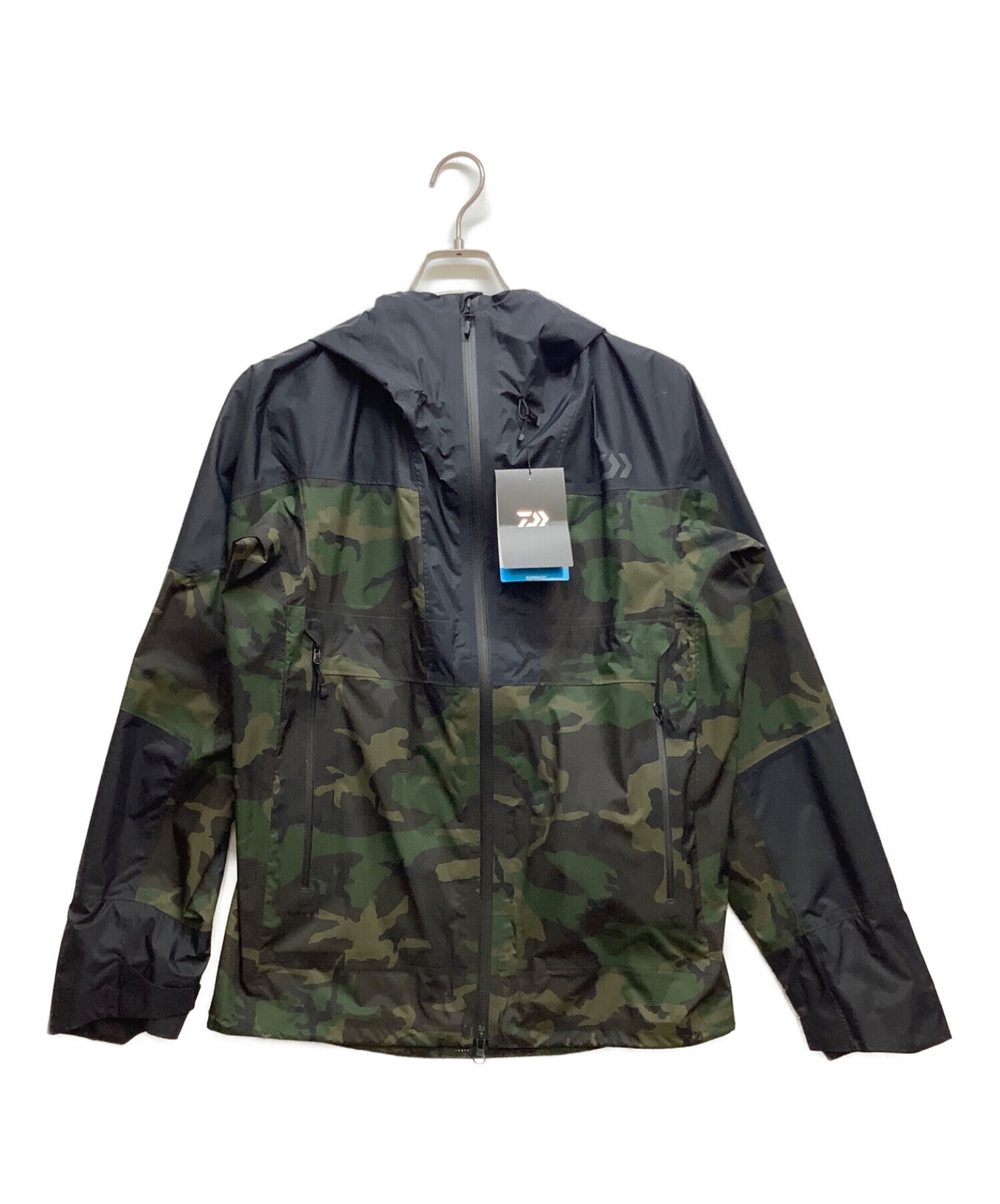 DAIWA (ダイワ) レインマックス レインジャケット ブラック×グリーン サイズ:M 未使用品