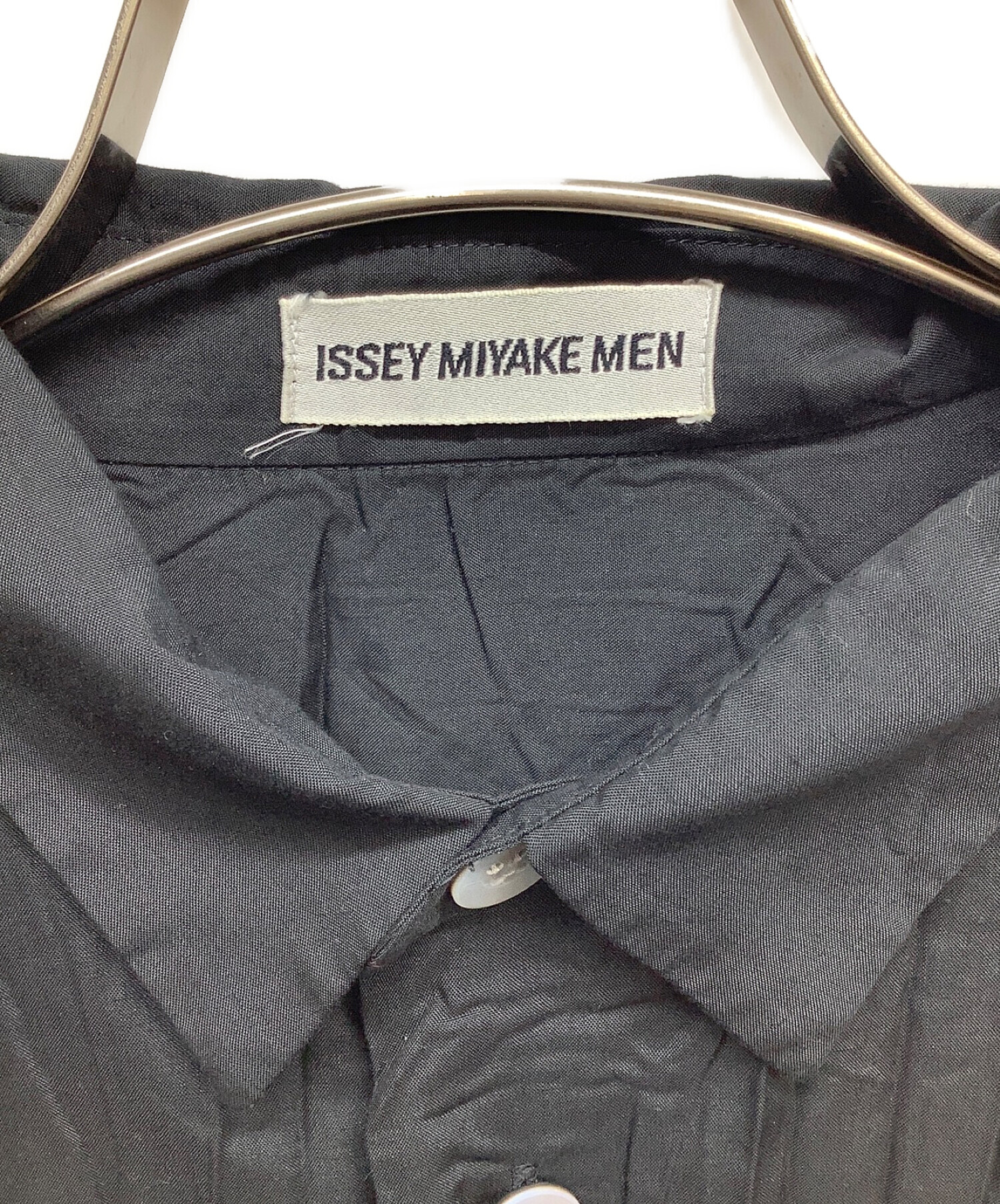 ISSEY MIYAKE MEN (イッセイミヤケメン) プリーツシャツ ブラック サイズ:S