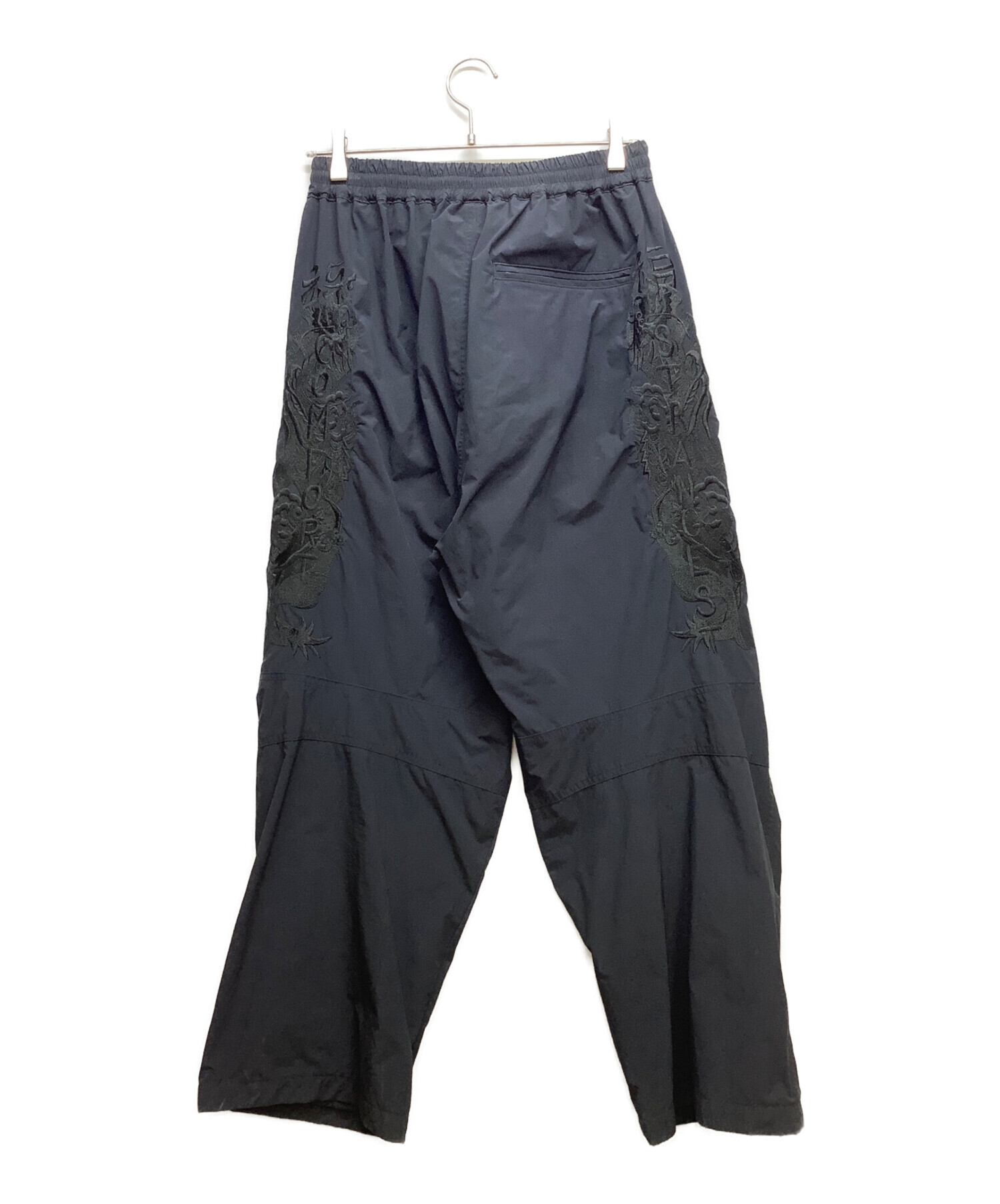 doublet (ダブレット) CHAOS EMBROIDERY TRACK PANTS ブラック サイズ:M